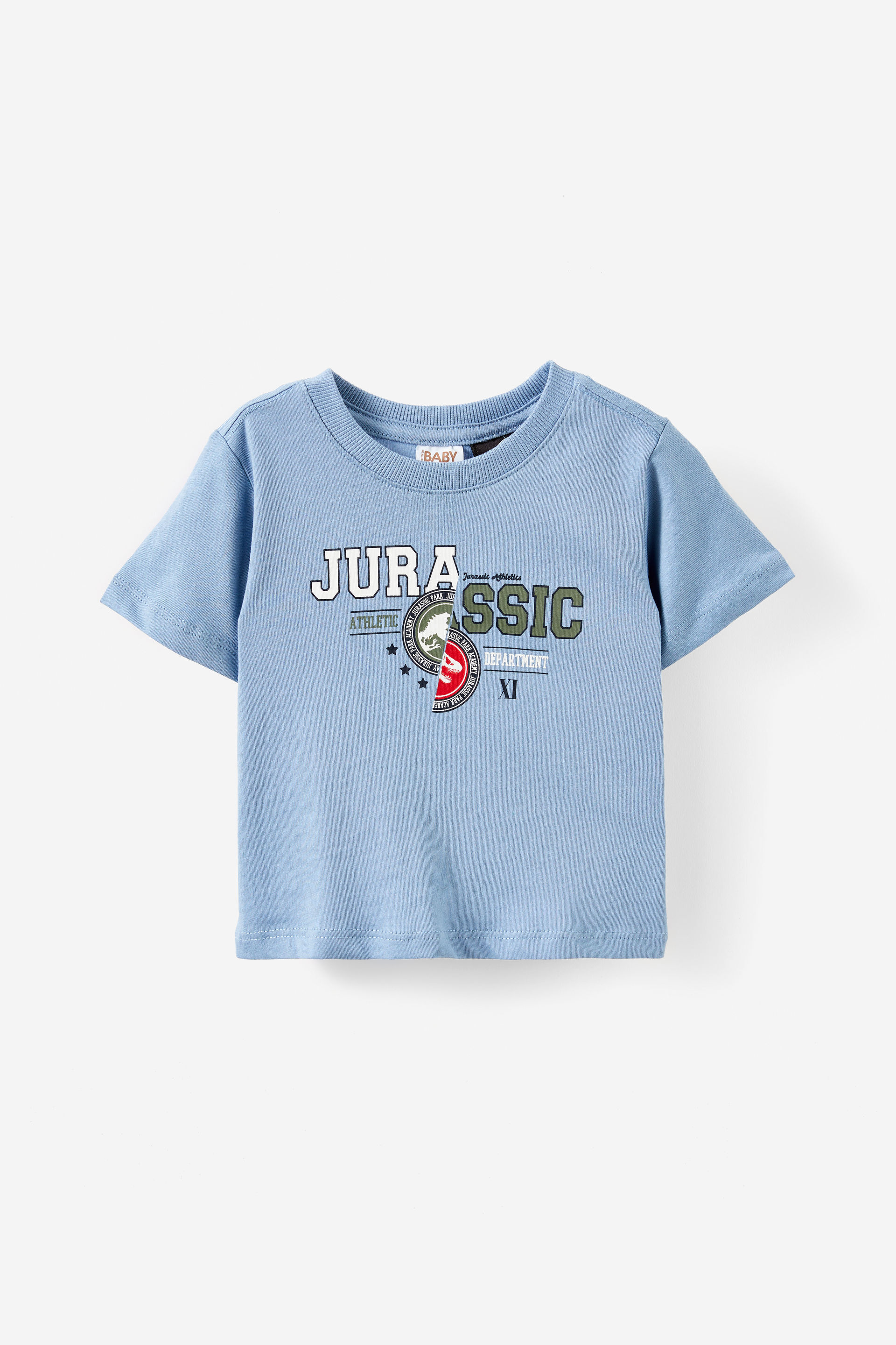 Jurassic Park Short Sleeve Graphic Print Tee lcn uni dusty blue/jurassic park