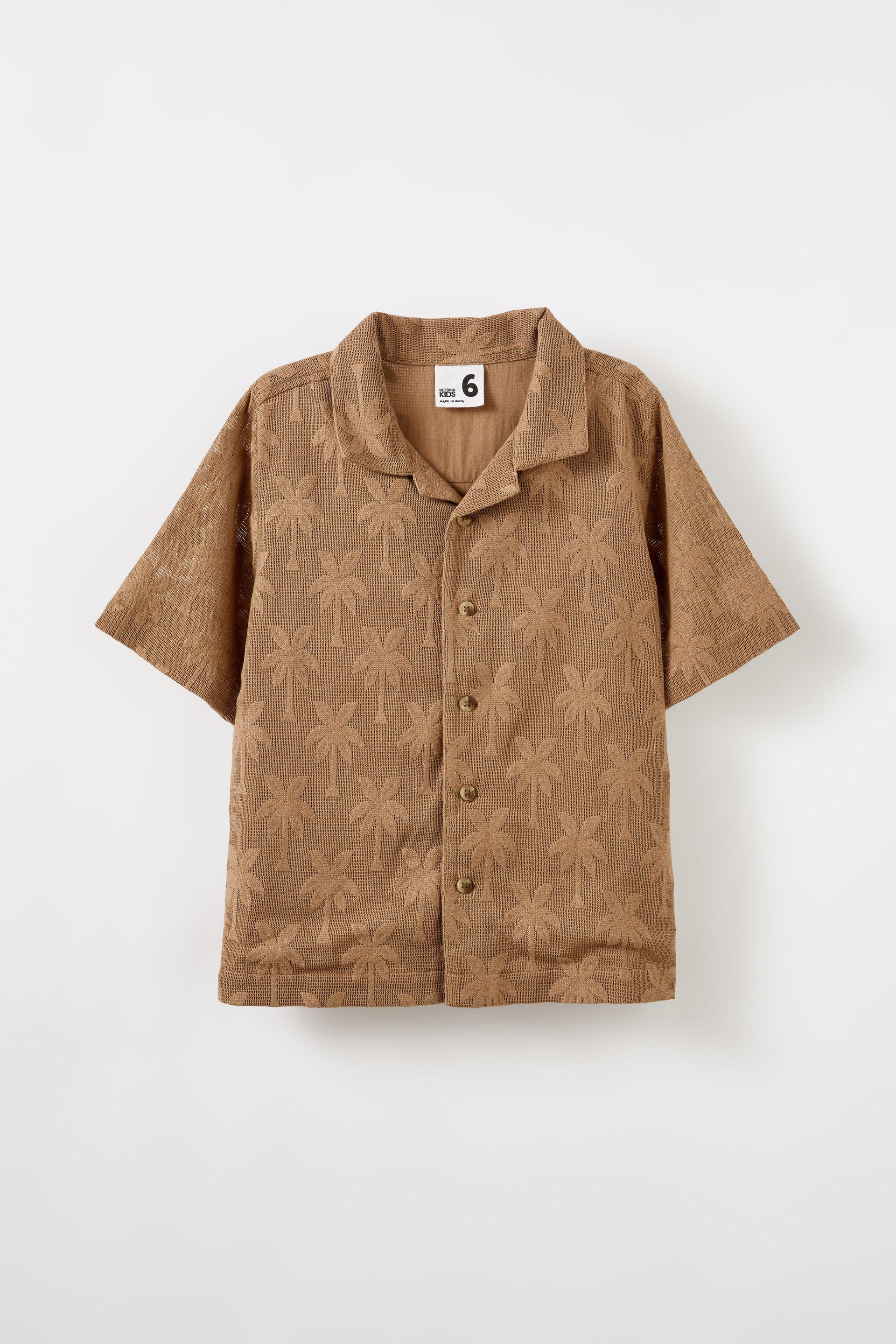 Cabana Short Sleeve Shirt mocha/palm texture