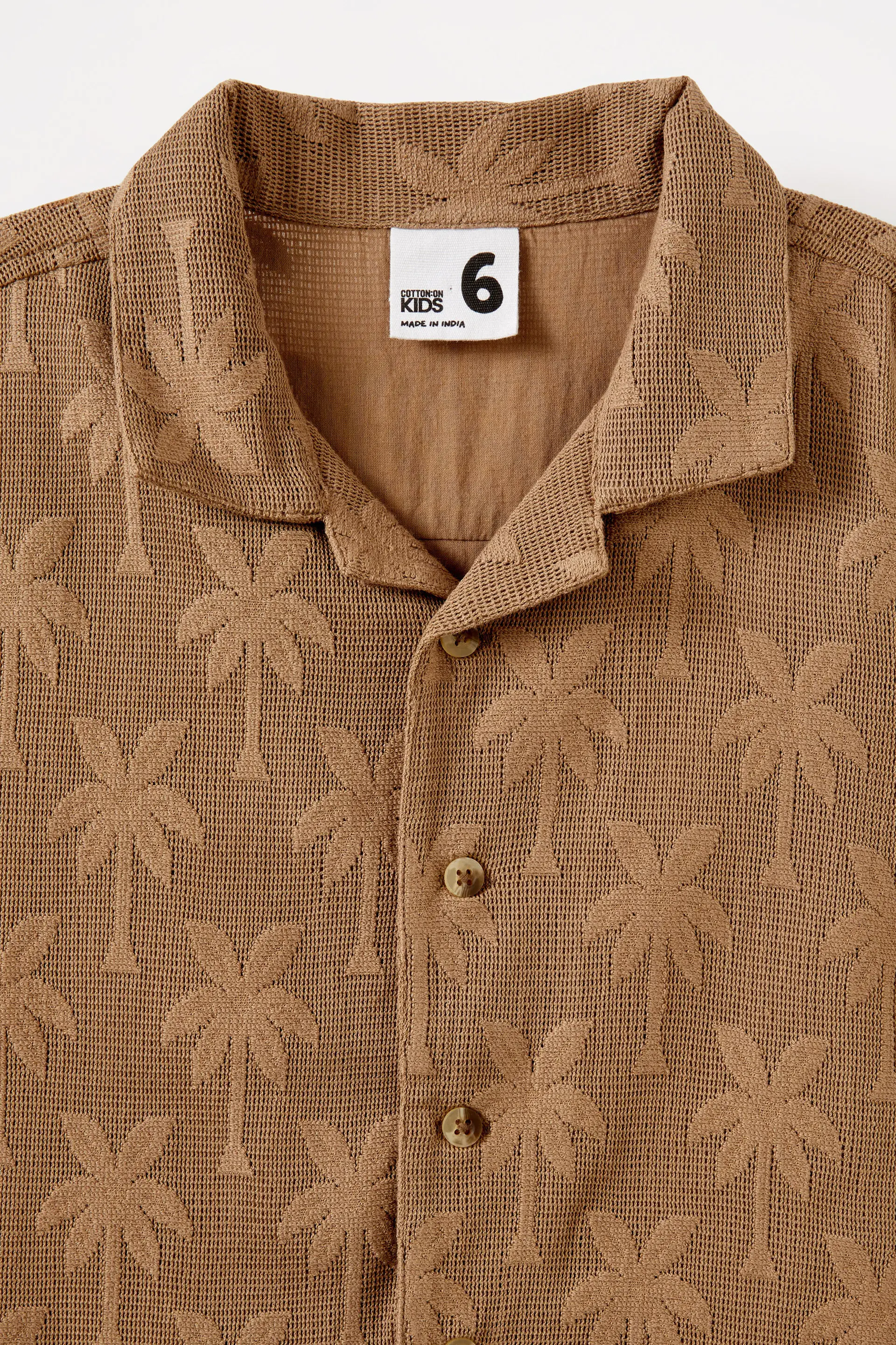 Cabana Short Sleeve Shirt mocha/palm texture