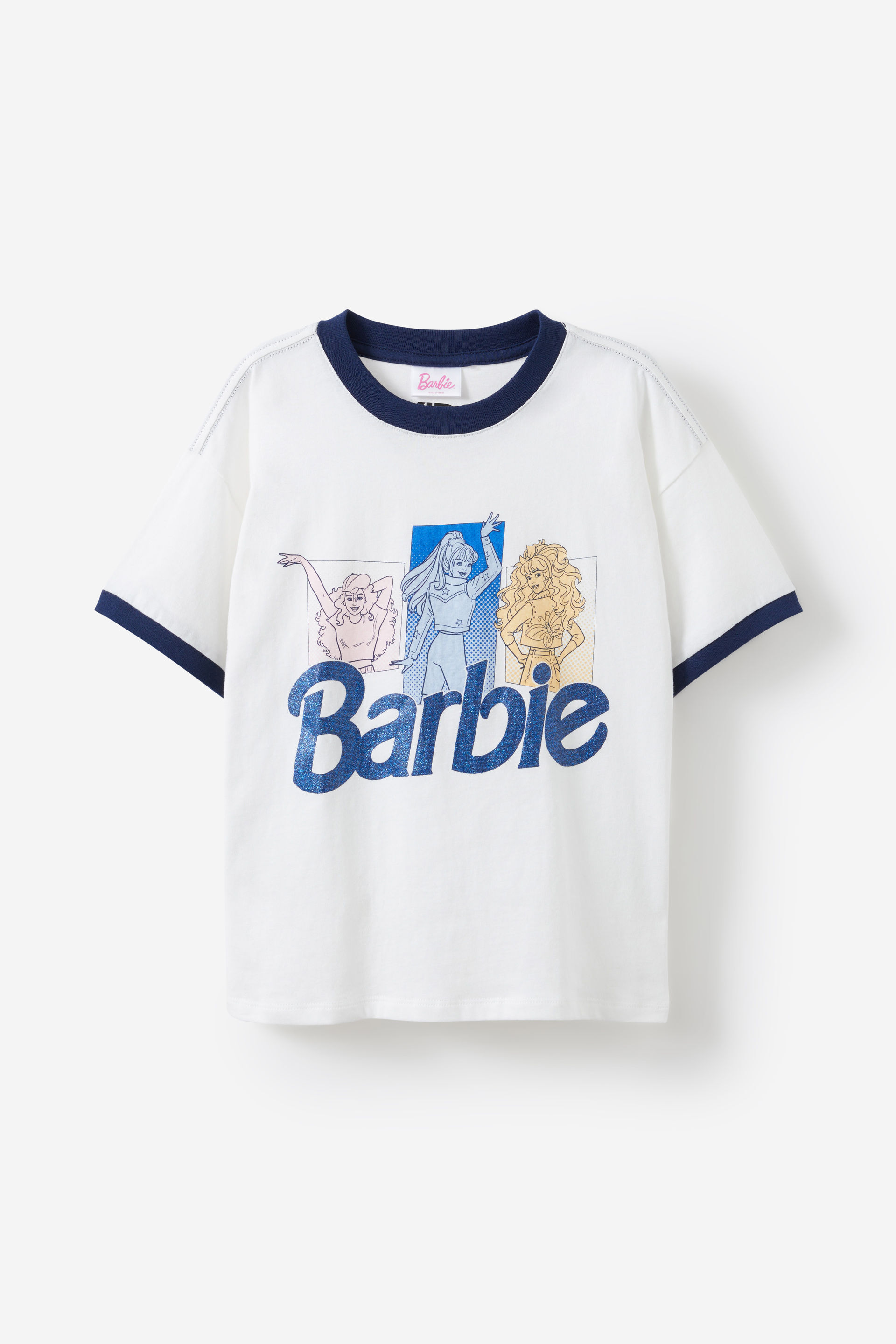 Barbie Drop Shoulder Short Sleeve Tee lcn mat retro barbie/vanilla