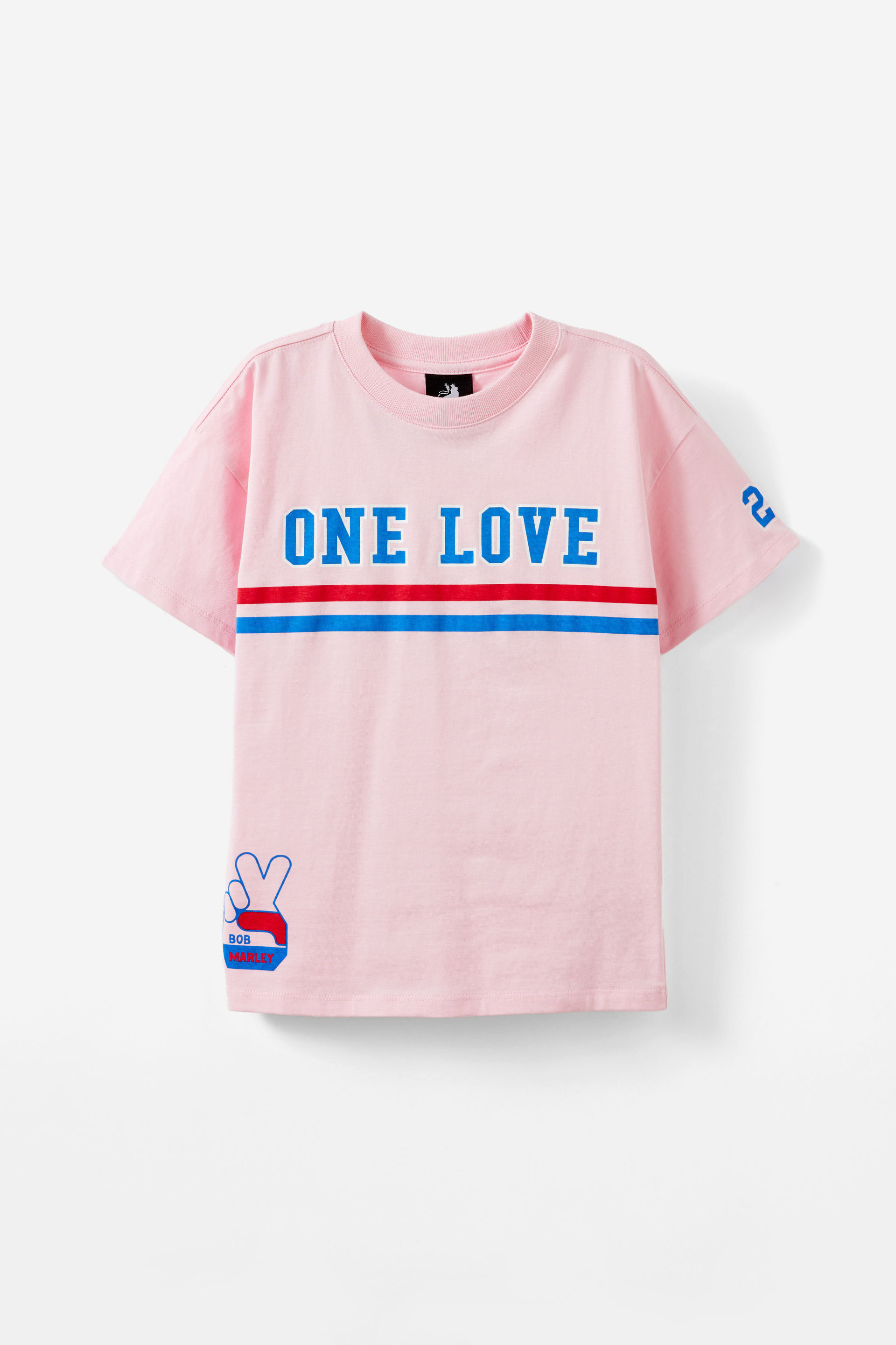 Bob Marley Drop Shoulder Short Sleeve Tee lcn bra bob marley one love/blush pink