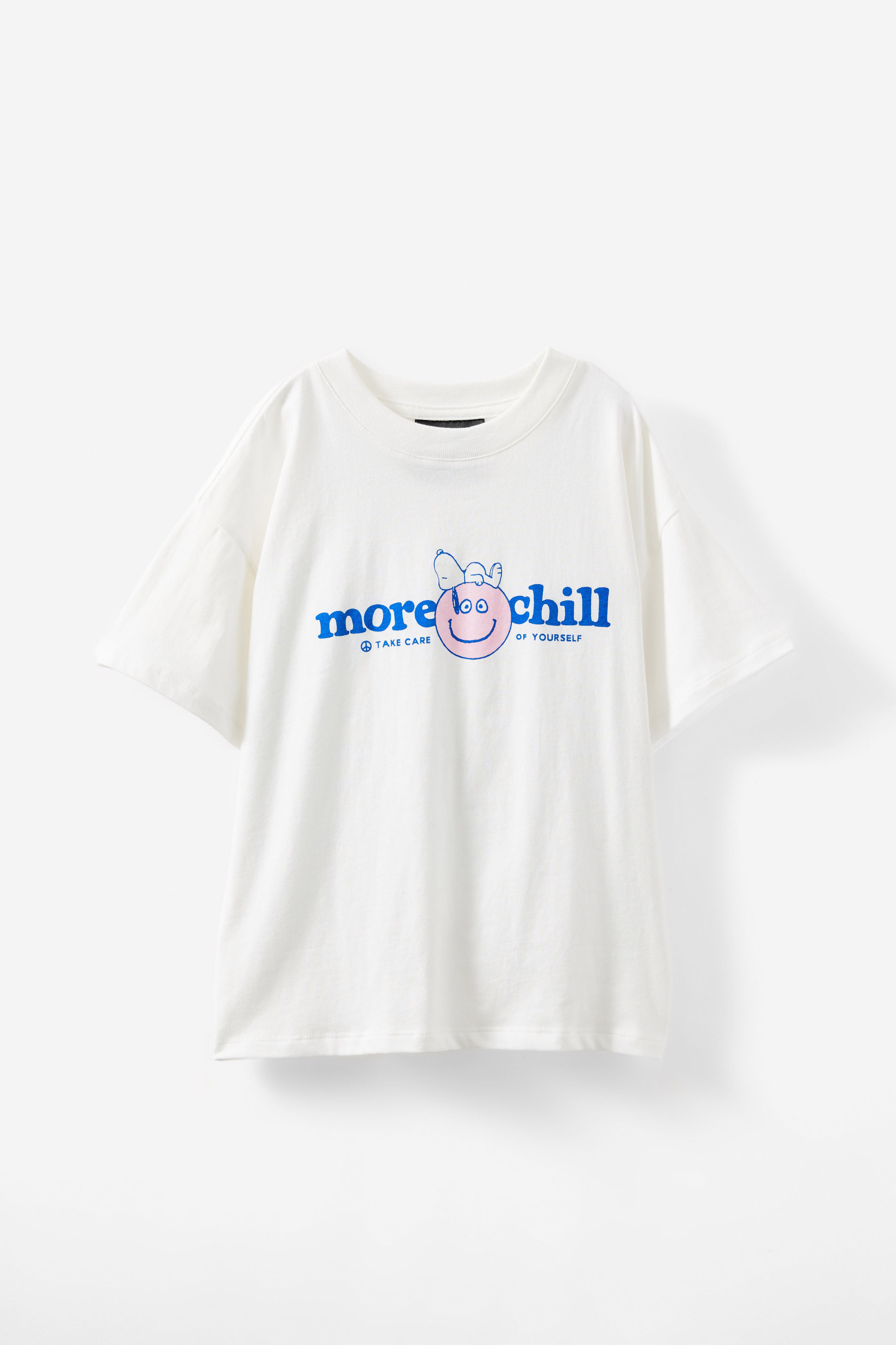 Snoopy Drop Shoulder Short Sleeve Tee lcn pea snoopy more chill/vanilla