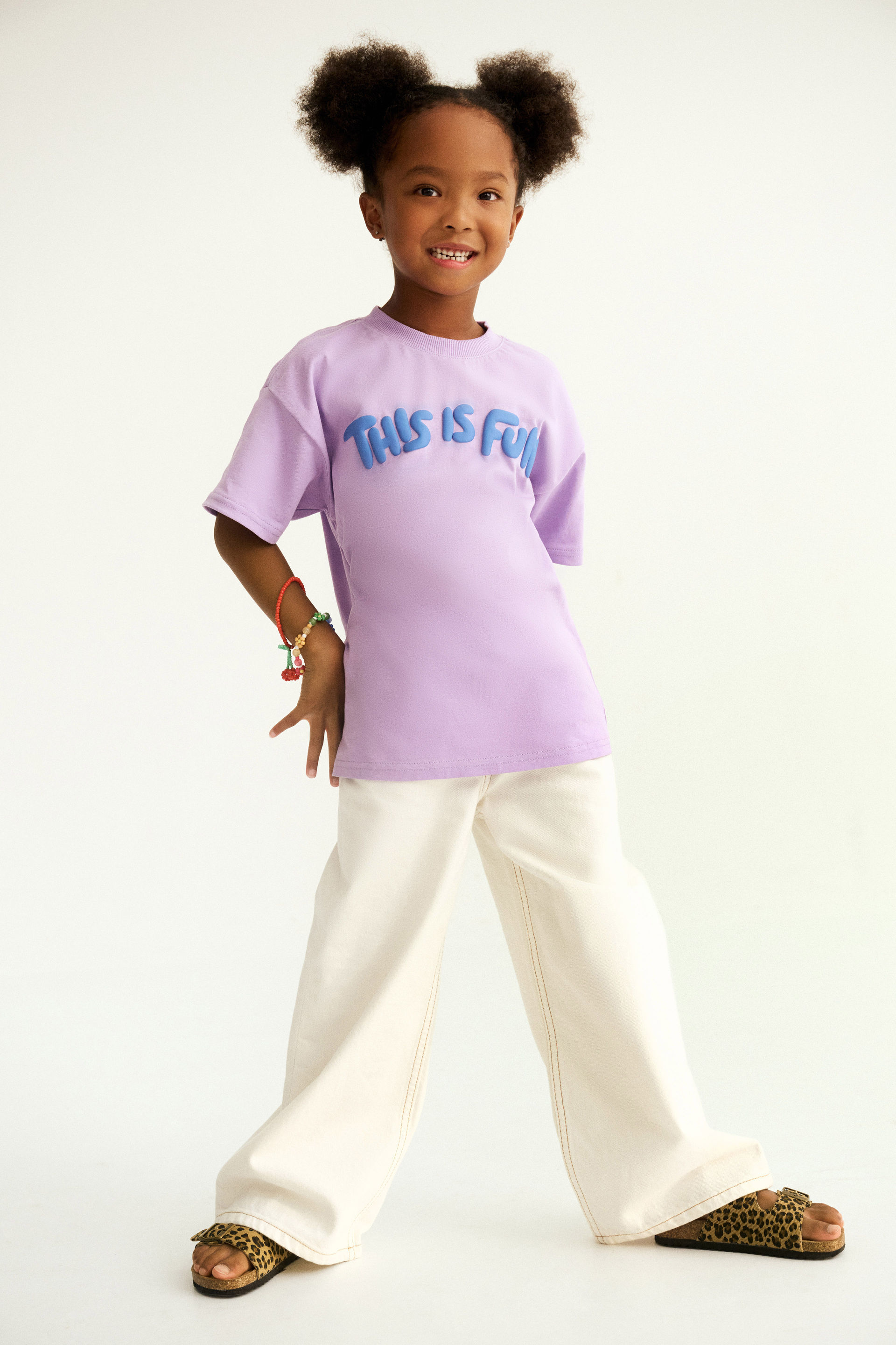 Bluey Drop Shoulder Short Sleeve Tee lcn blu this is fun/lilac mood