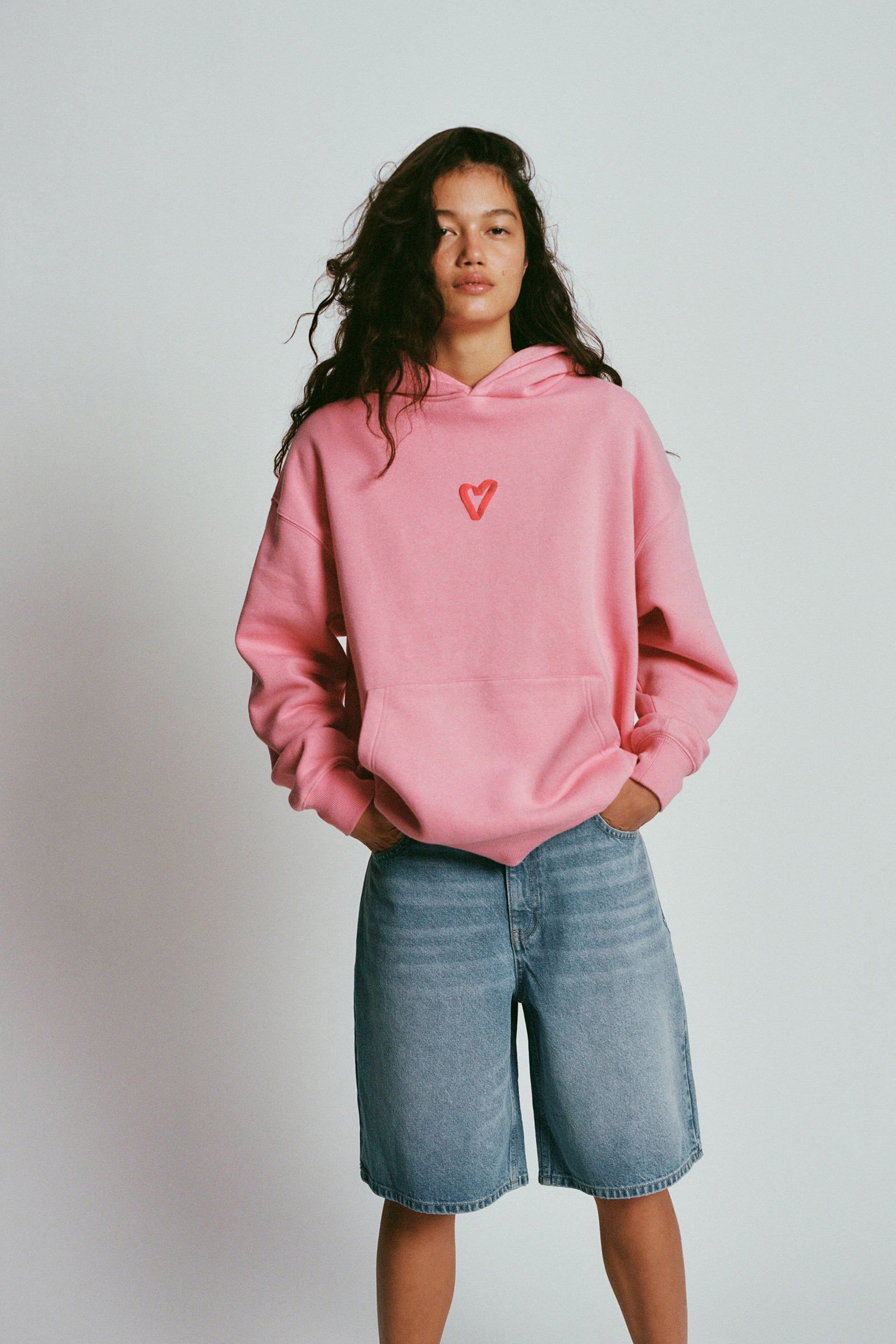 Graphic Fleece Hoodie not so sweet/prairie pink