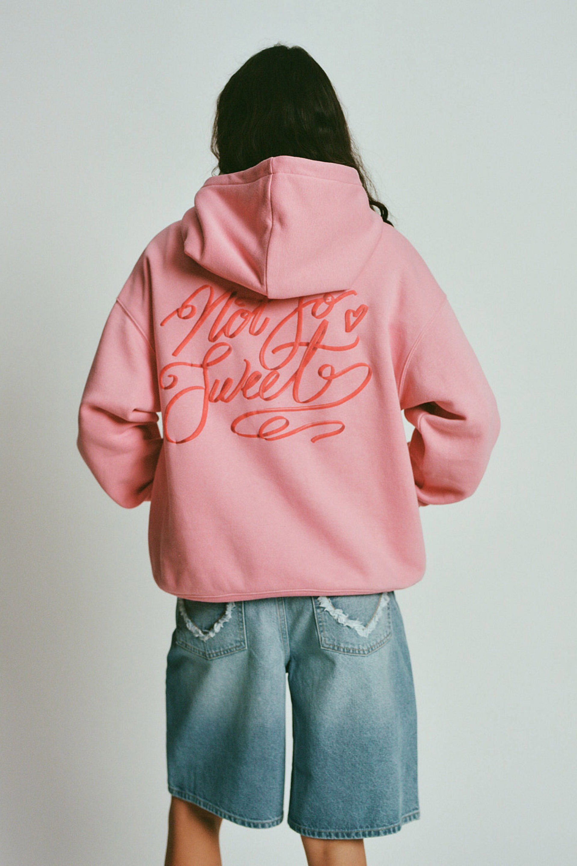 Graphic Fleece Hoodie not so sweet/prairie pink