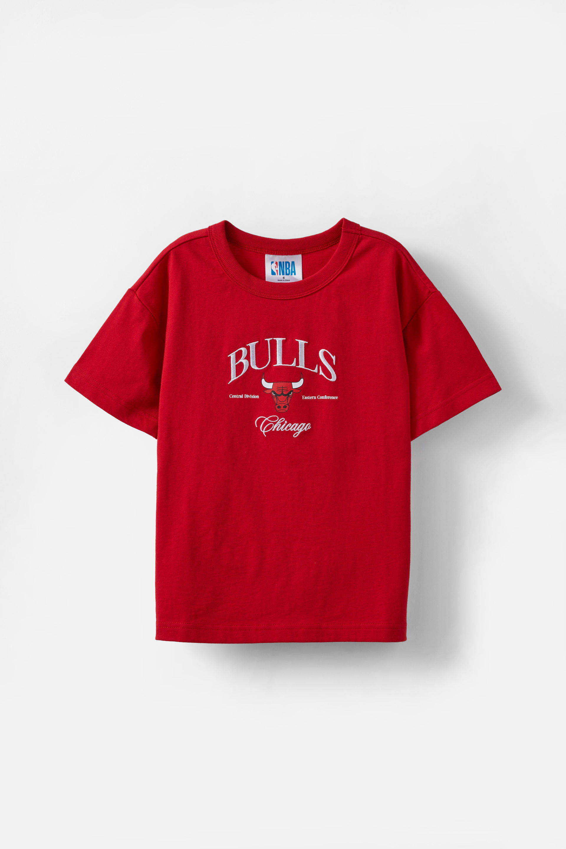 NBA Chicago Bulls Drop Shoulder Short Sleeve Tee lcn nba varsity red/chicago bulls team