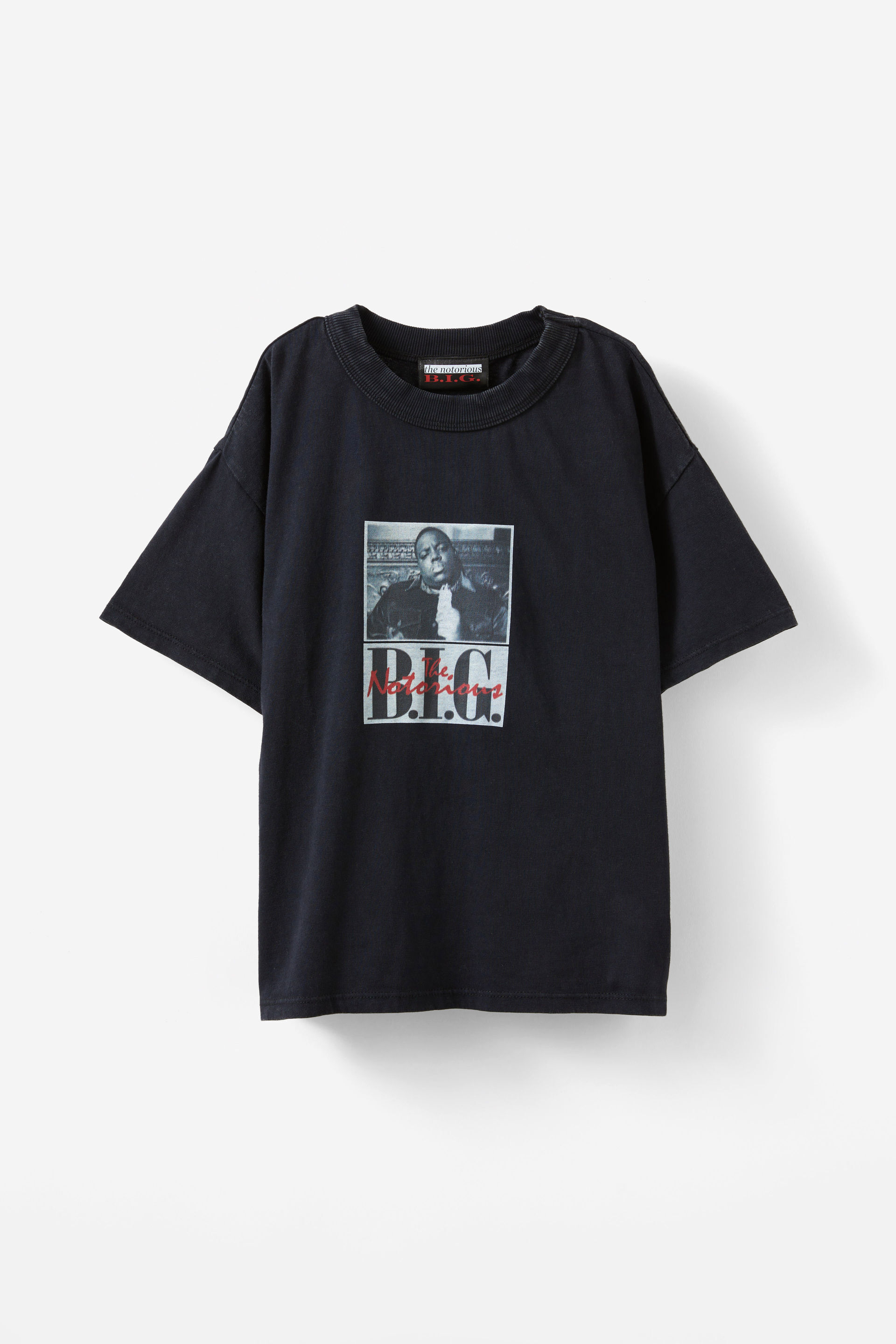 Biggie Drop Shoulder Short Sleeve Tee lcn mt black wash/biggie dream