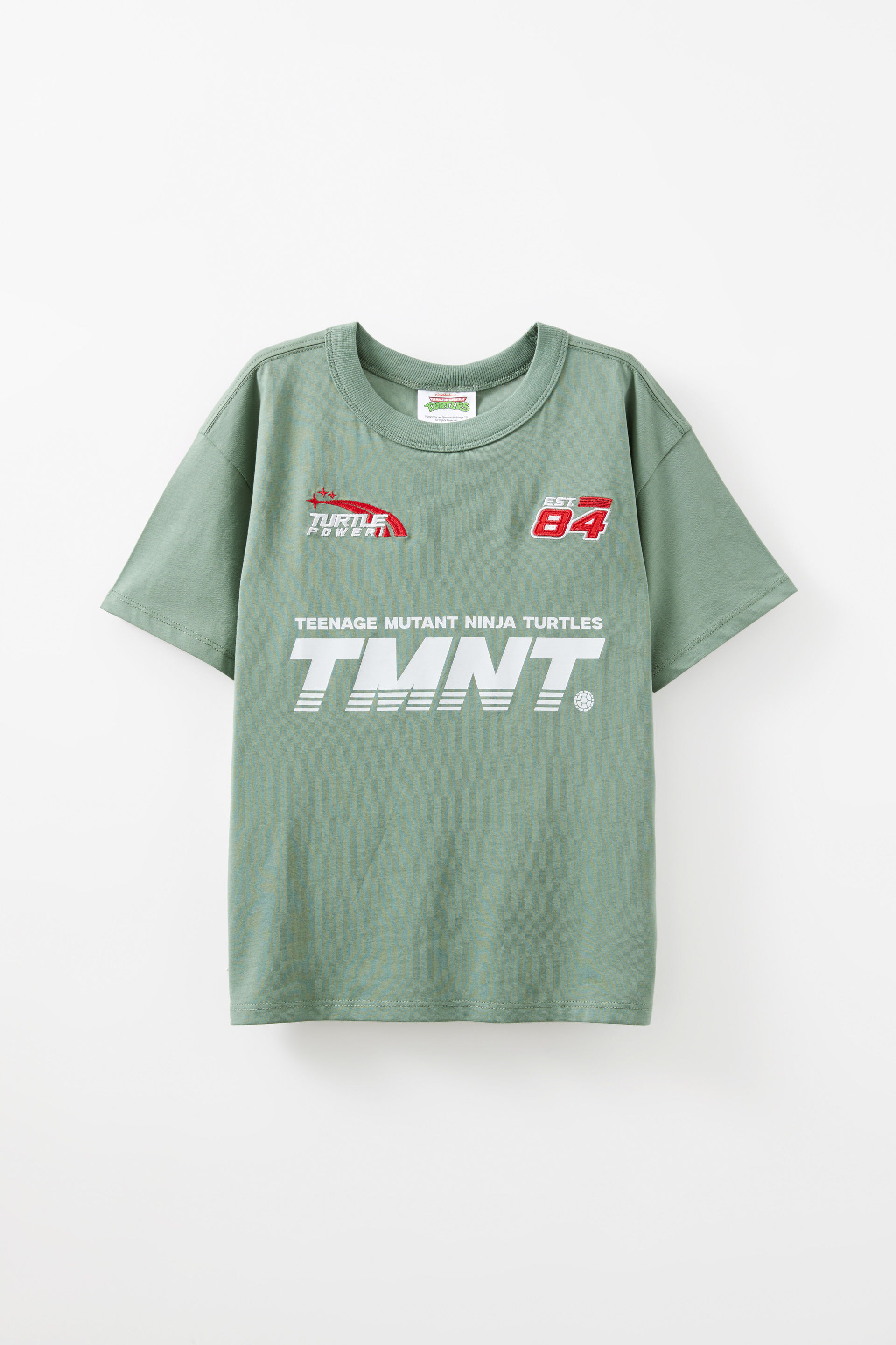 TMNT Drop Shoulder Short Sleeve Tee lcn nic moss green/tmnt 84