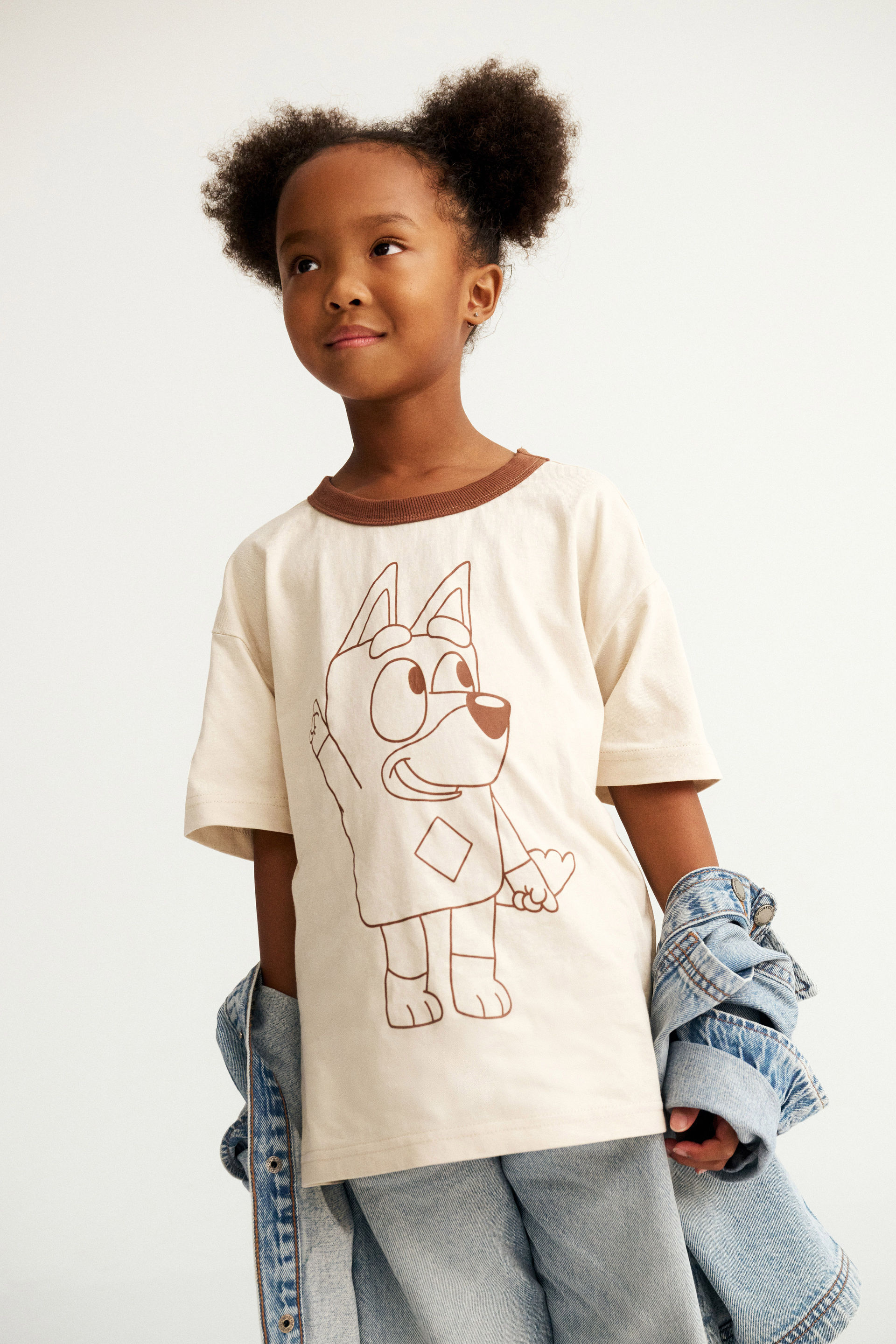 Bluey Drop Shoulder Short Sleeve Tee lcn blu rainy day/rusty