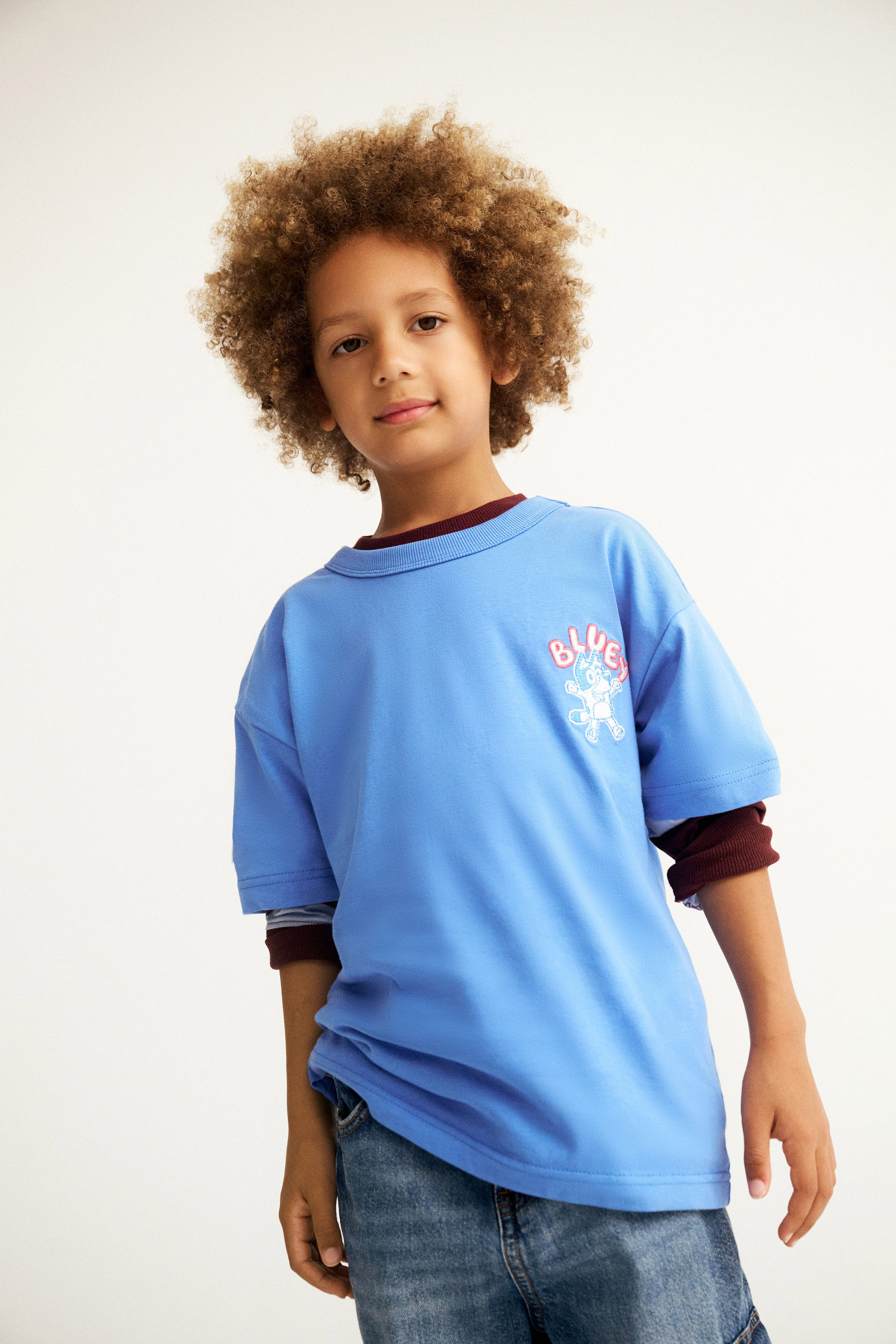 Bluey Drop Shoulder Short Sleeve Tee lcn blu regatta/bluey