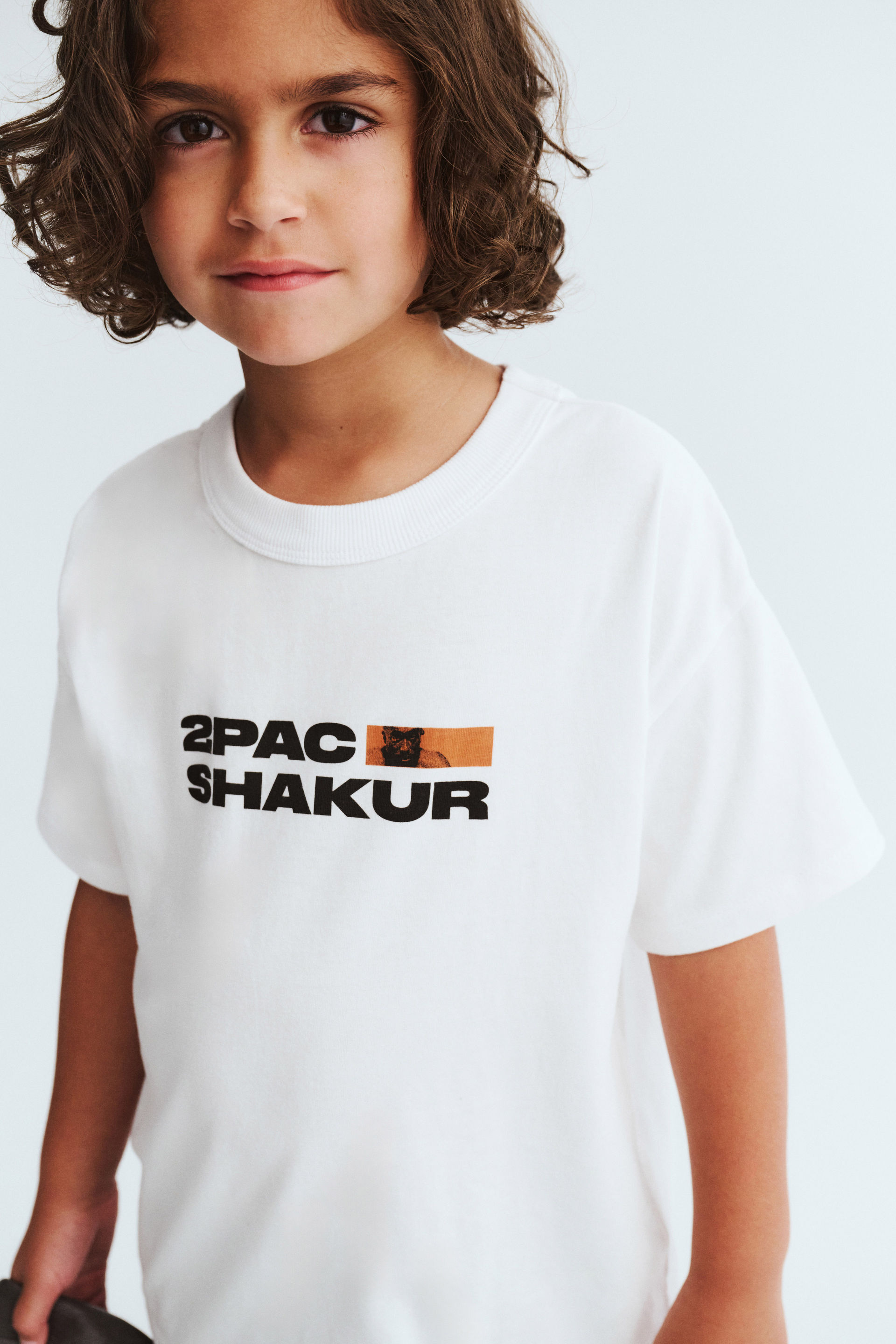 Tupac Drop Shoulder Short Sleeve Tee lcn bra white/tupac legend