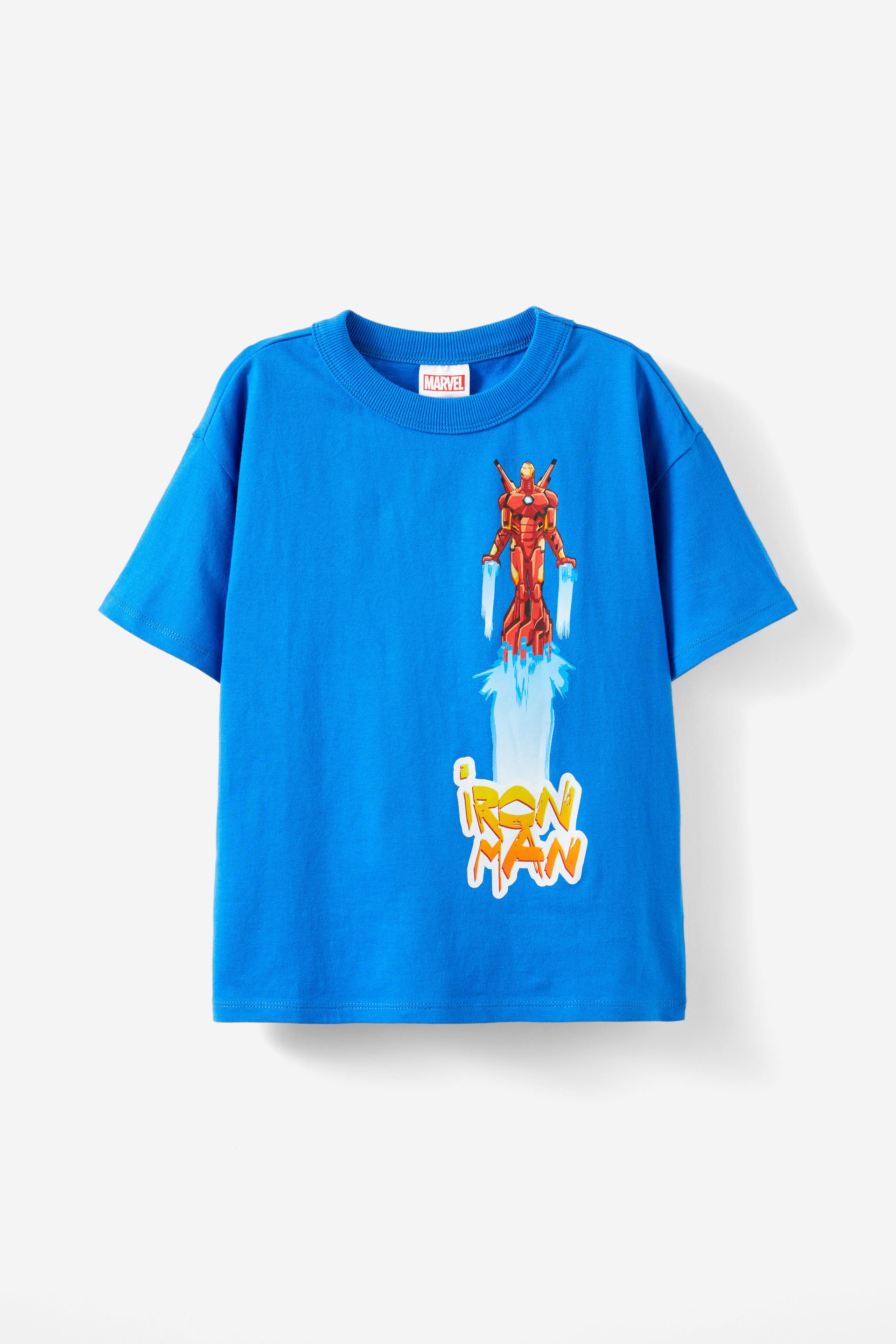 Iron Man Drop Shoulder Short Sleeve Tee lcn mar harbour blue/iron man launch