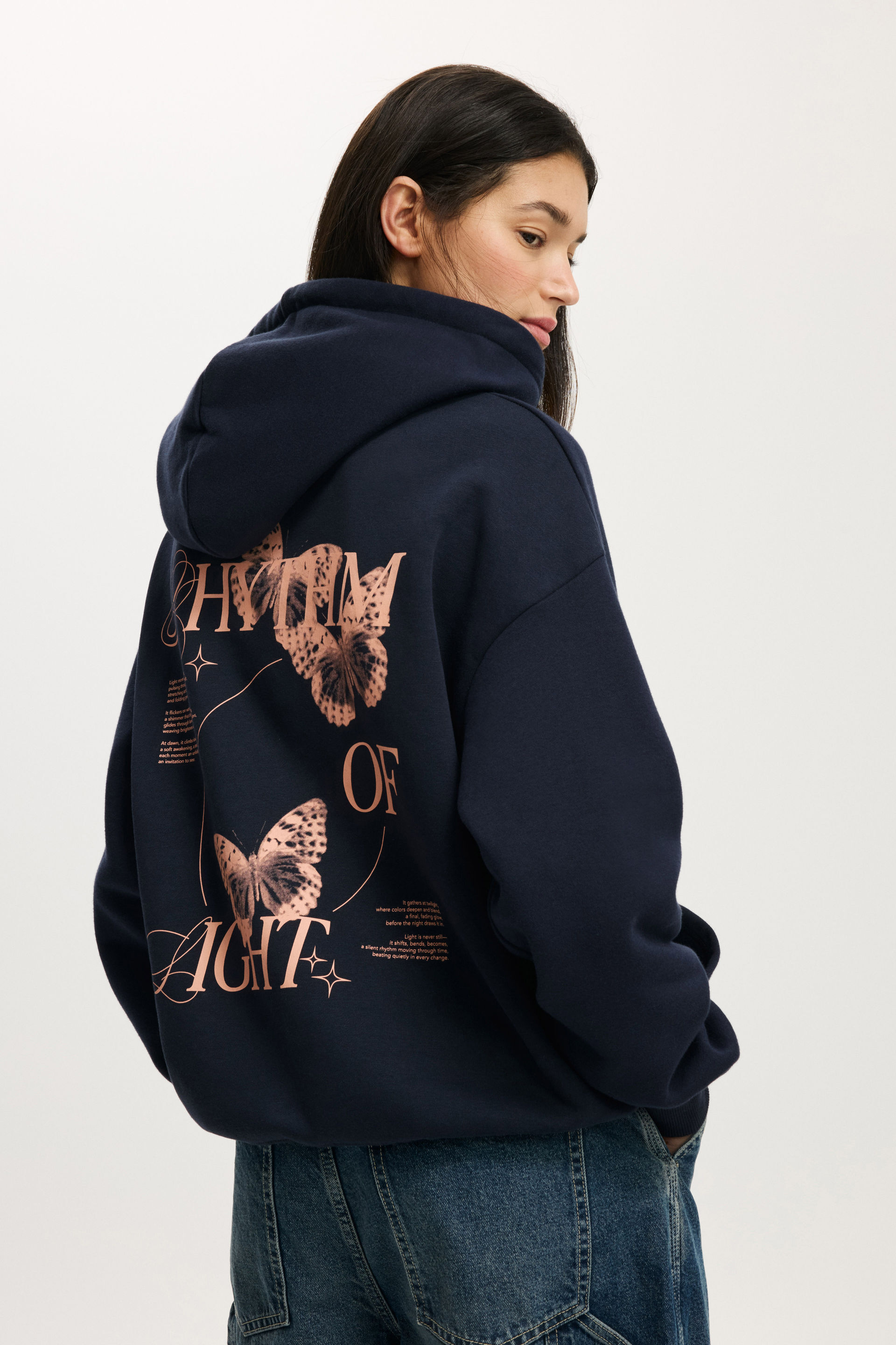 Graphic Fleece Hoodie rhythm of night / total eclipse