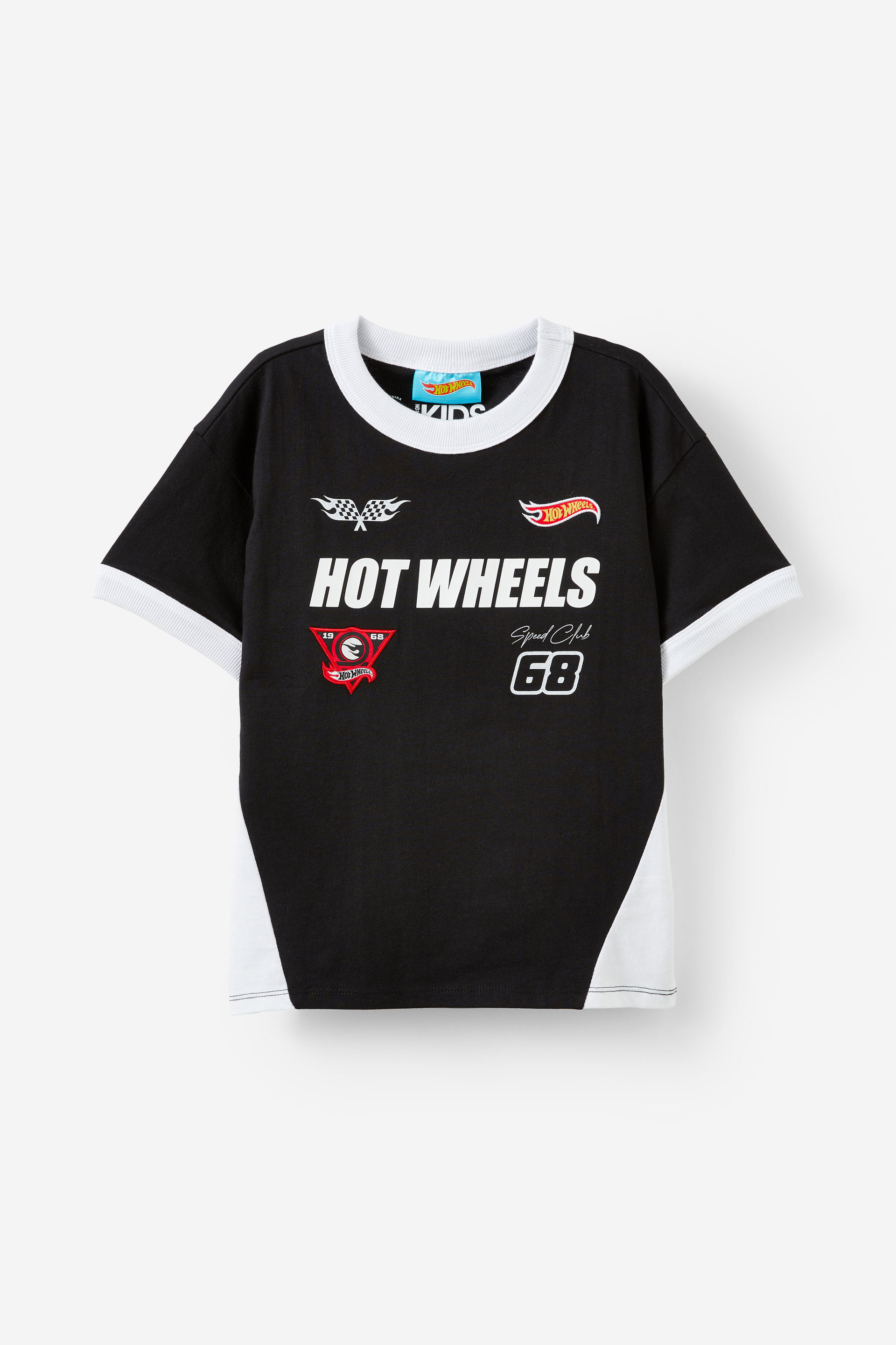 Hot Wheels Drop Shoulder Short Sleeve Tee lcn mat black/hot wheels track