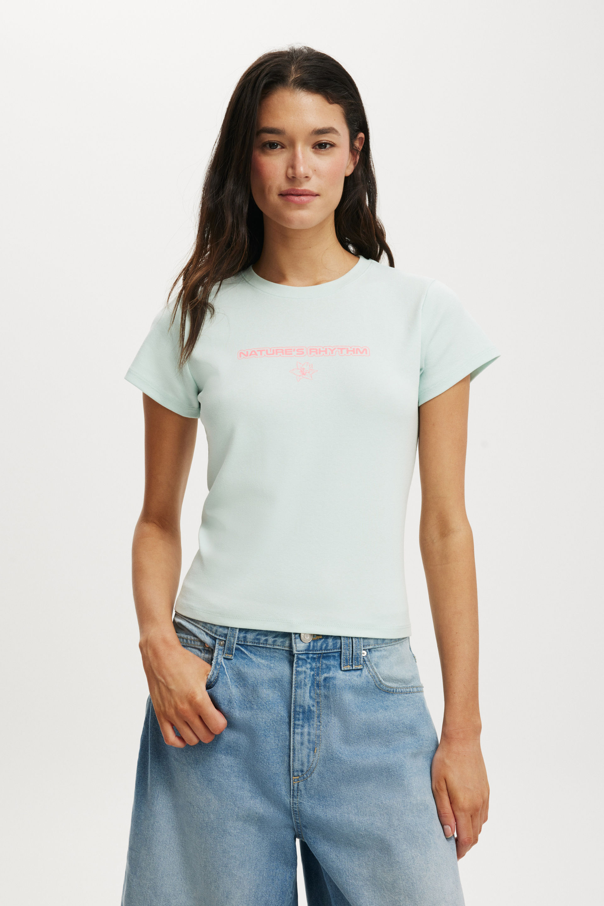 Baby Graphic Tee natures rhythm / powder green