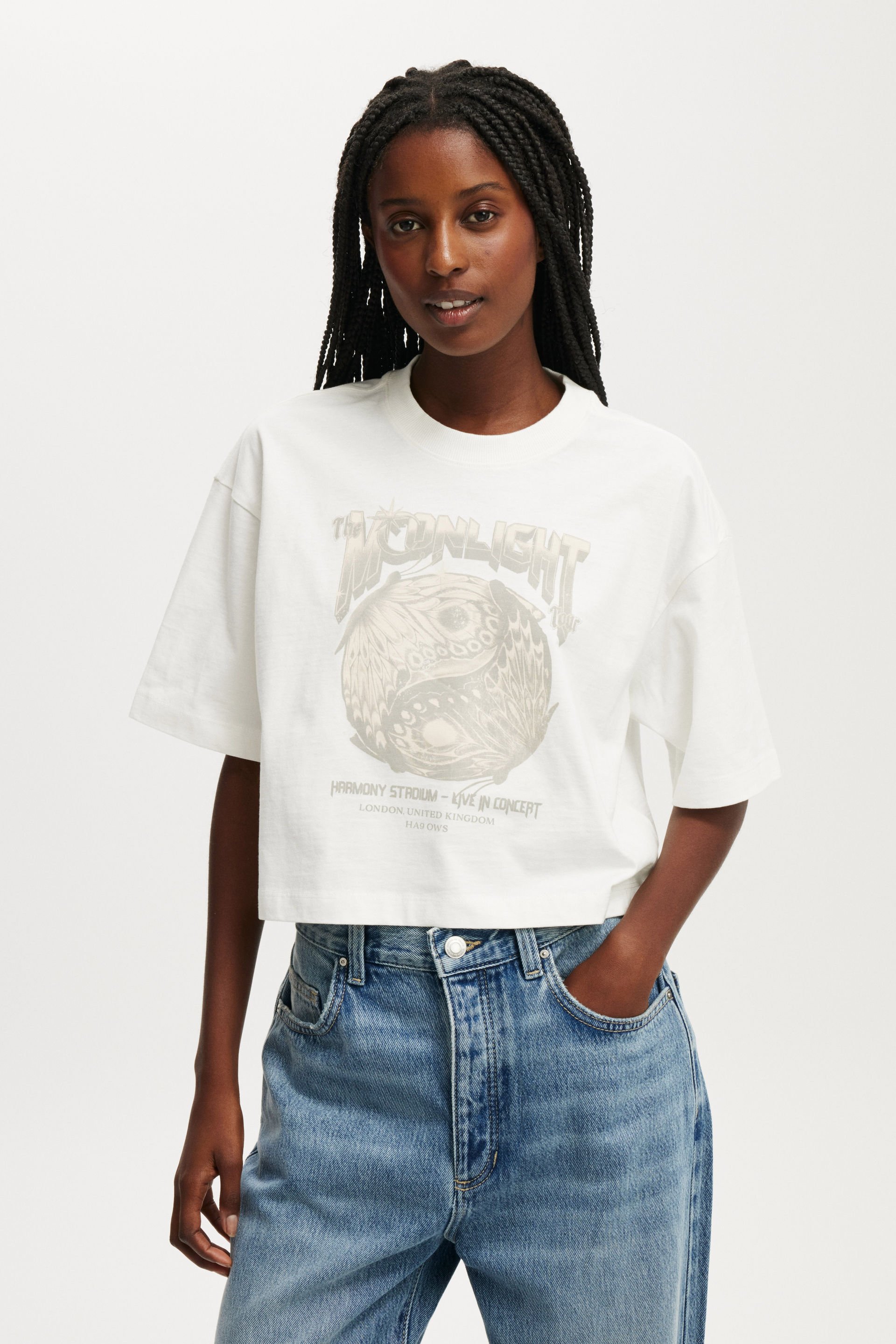 The Cropped Boxy Graphic Tee moonlight/marshammlow