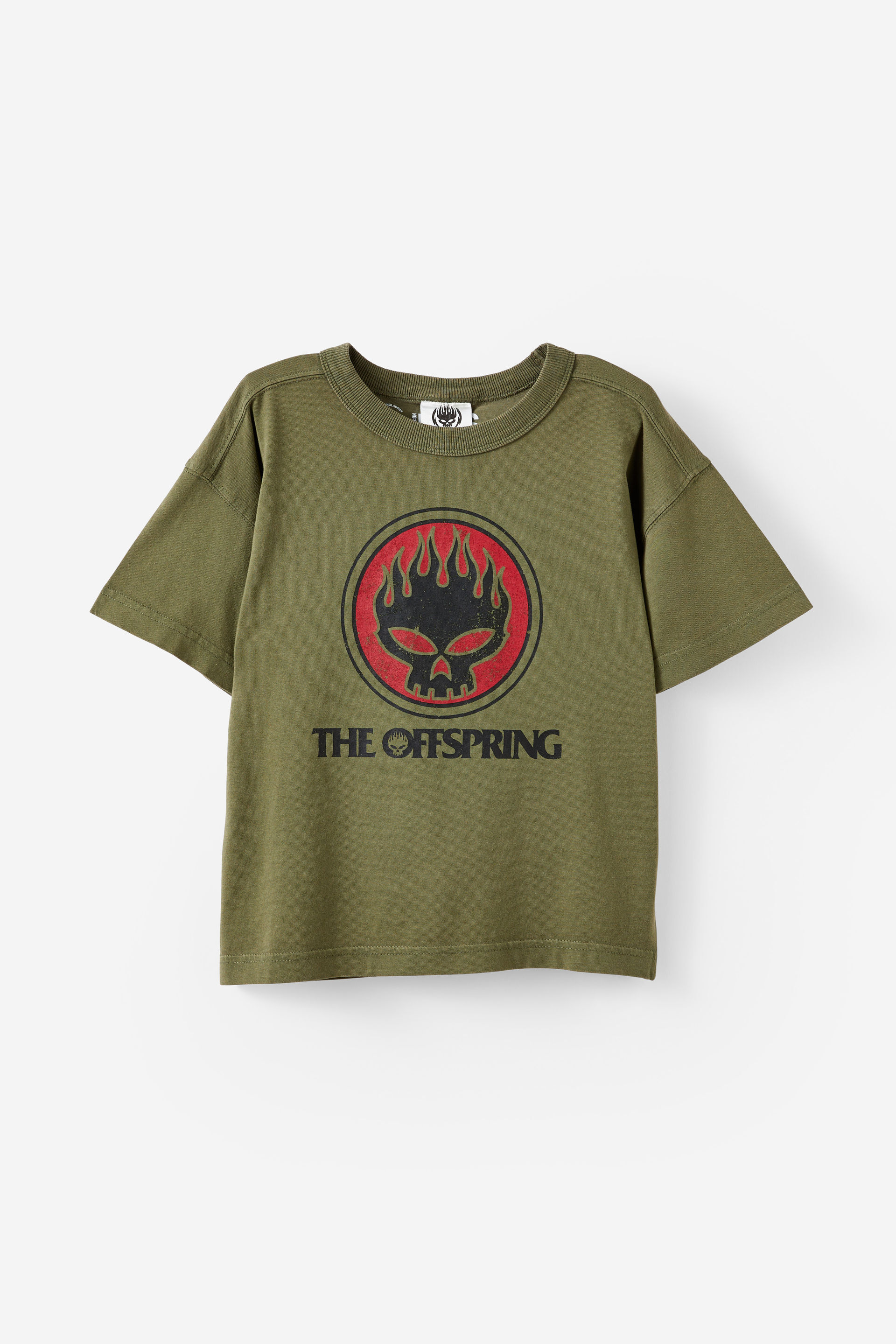 Licensed Drop Shoulder Short Sleeve Tee lcn cor safari green/offspring