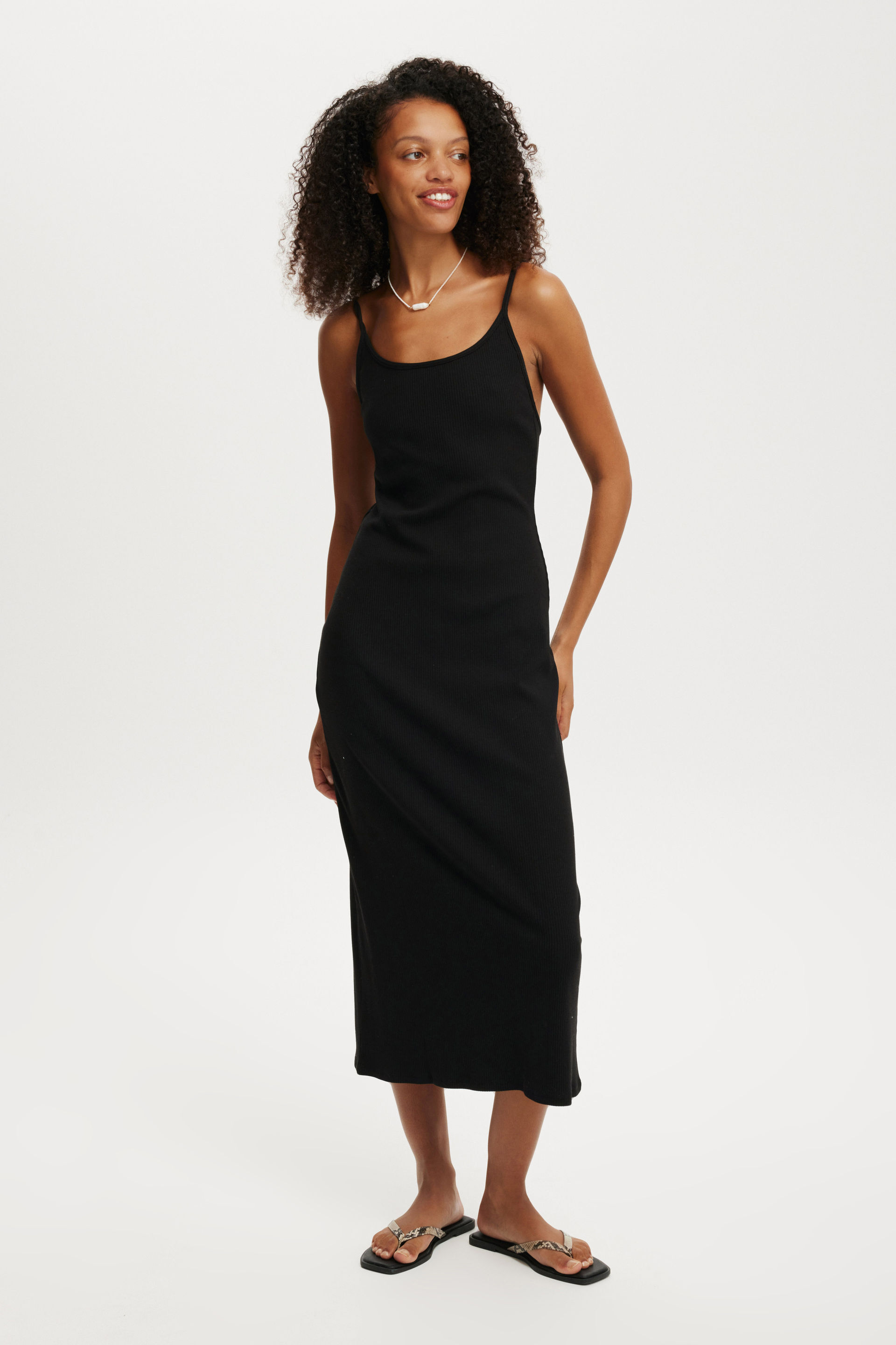 Byron Low Back Maxi Dress black