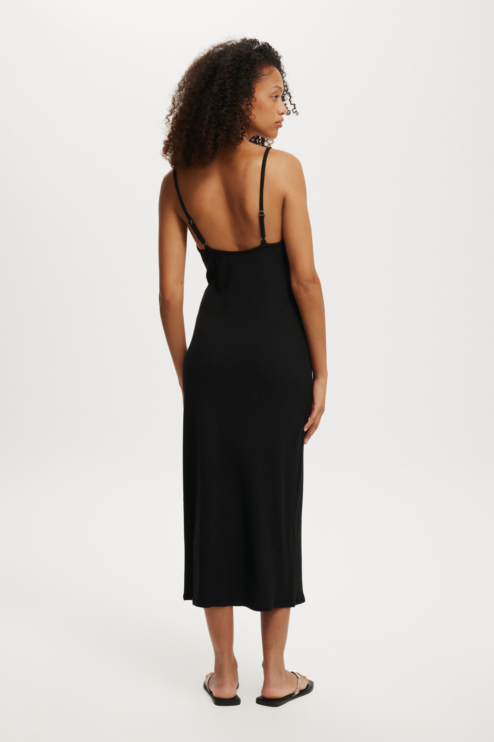 Byron Low Back Maxi Dress black