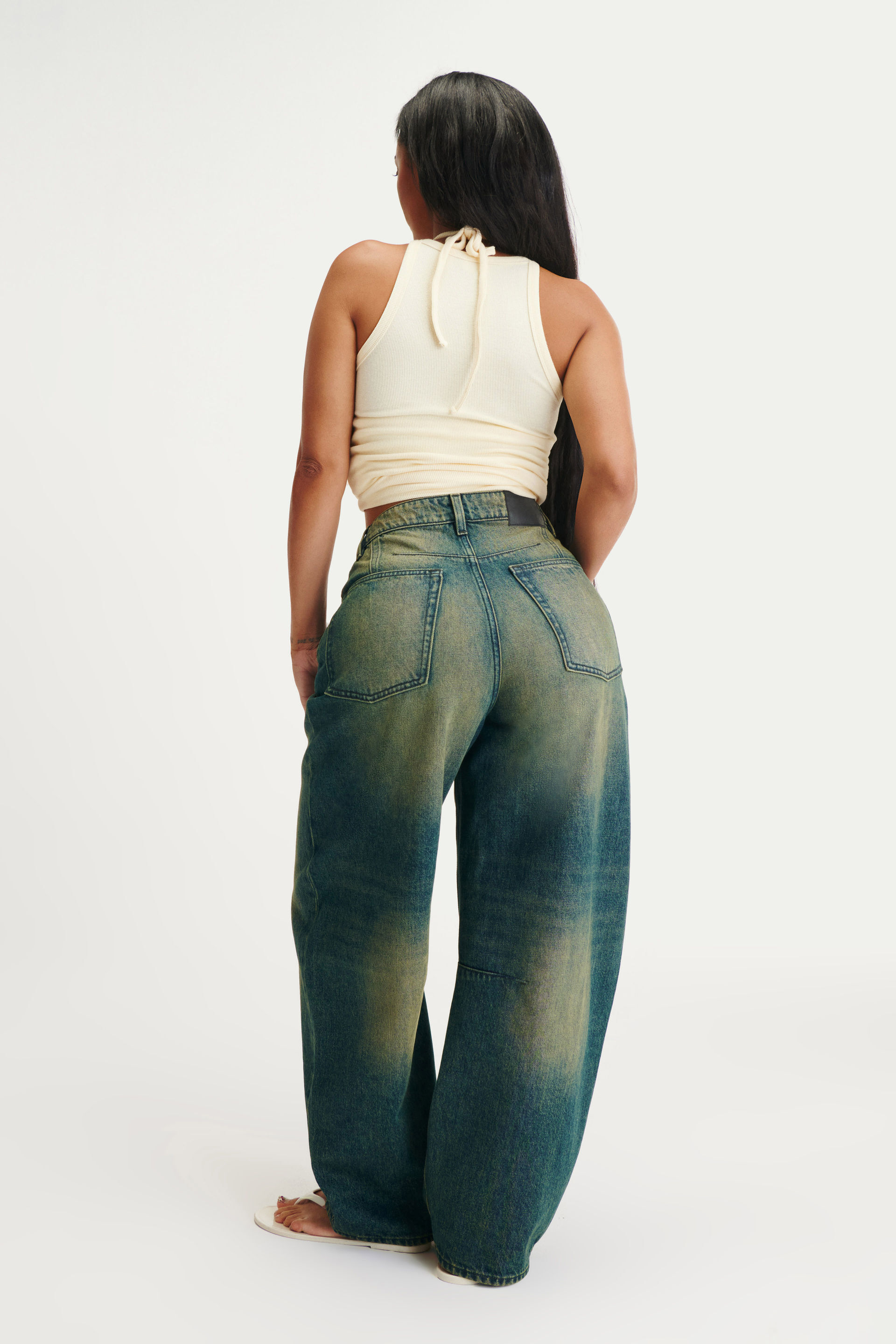 Curvy Barrel Jean y2k washed blue