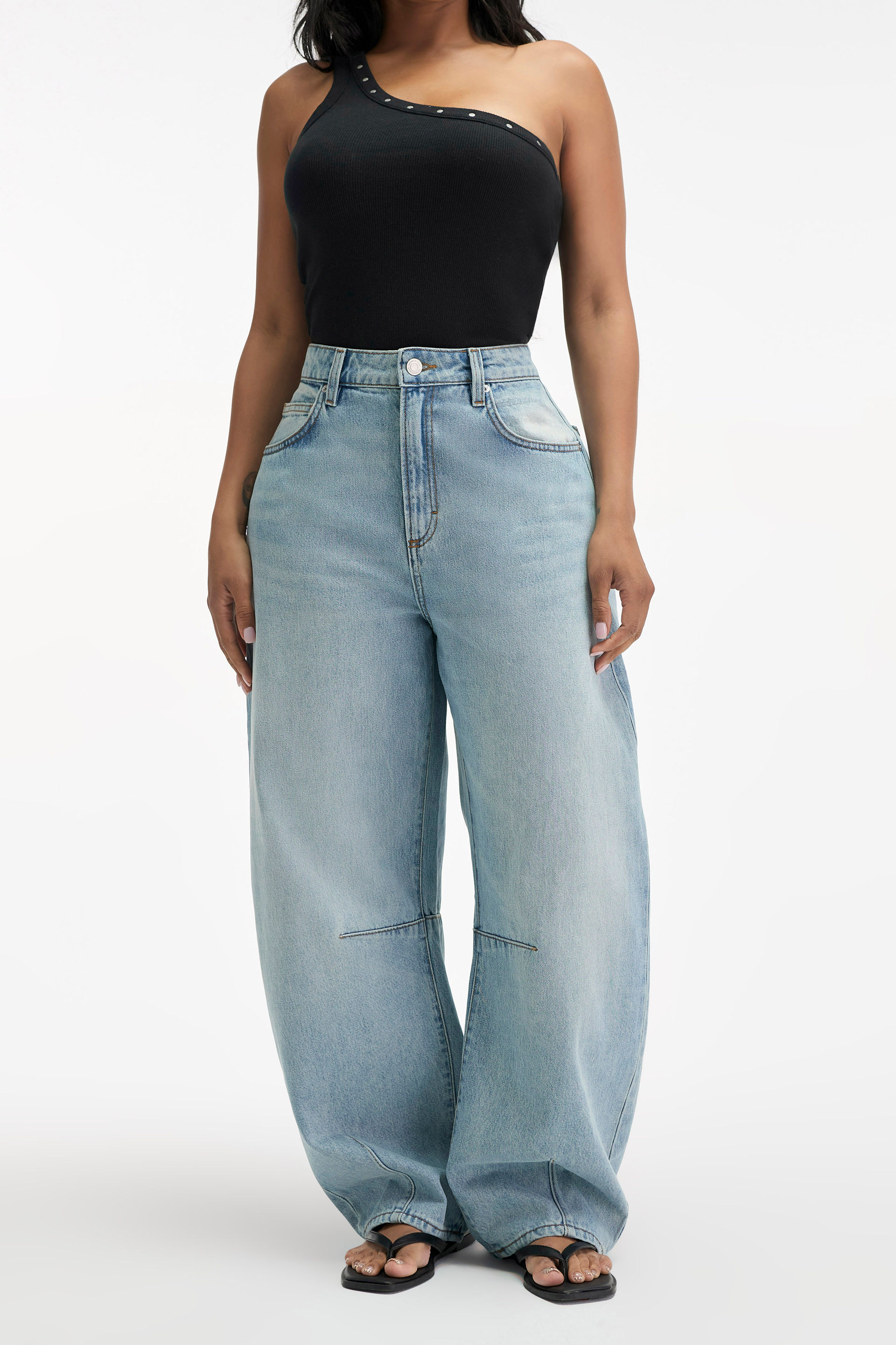 Curvy Barrel Jean rush blue