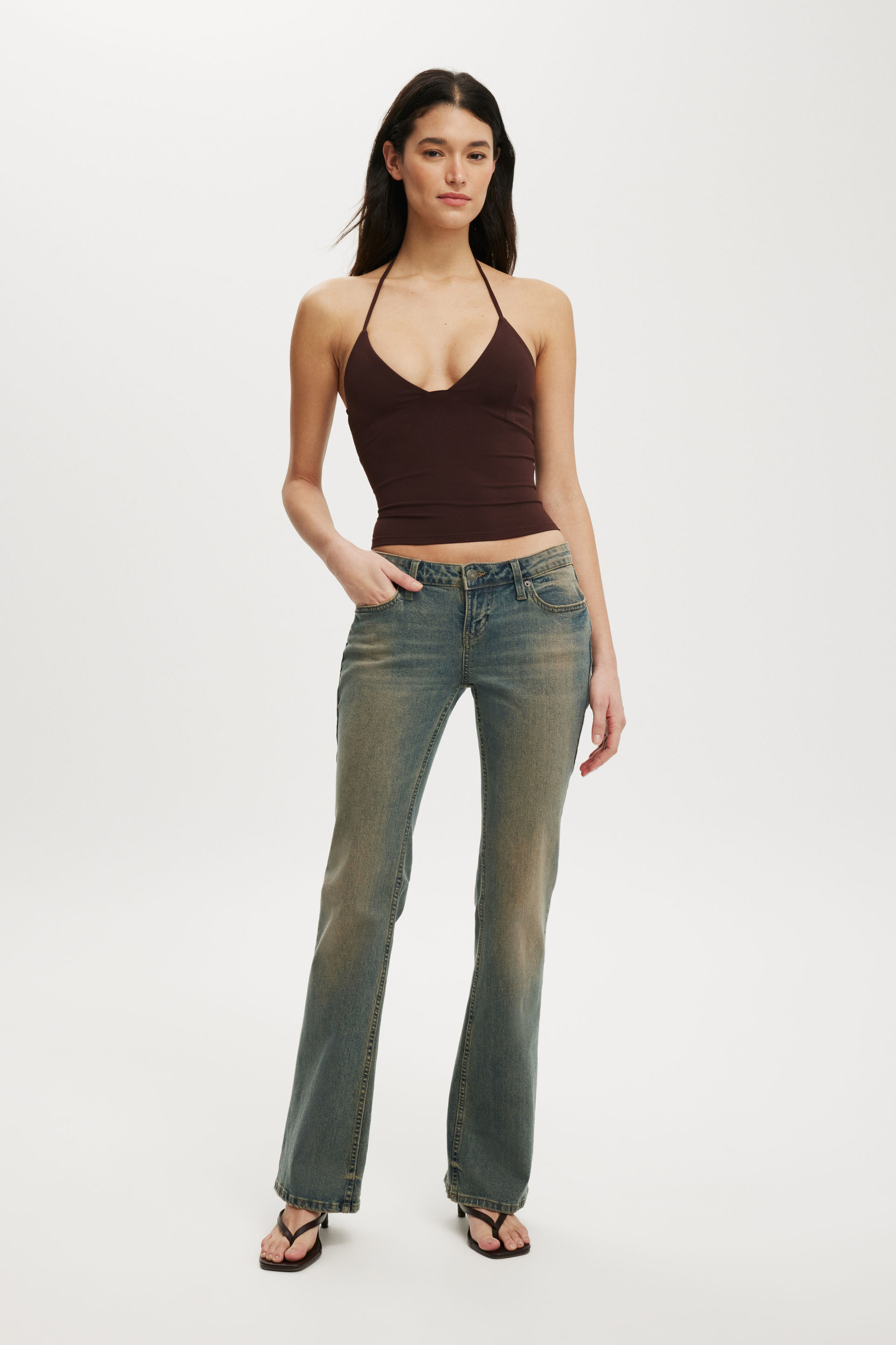 Low Rise Bootcut Jean rusty blue