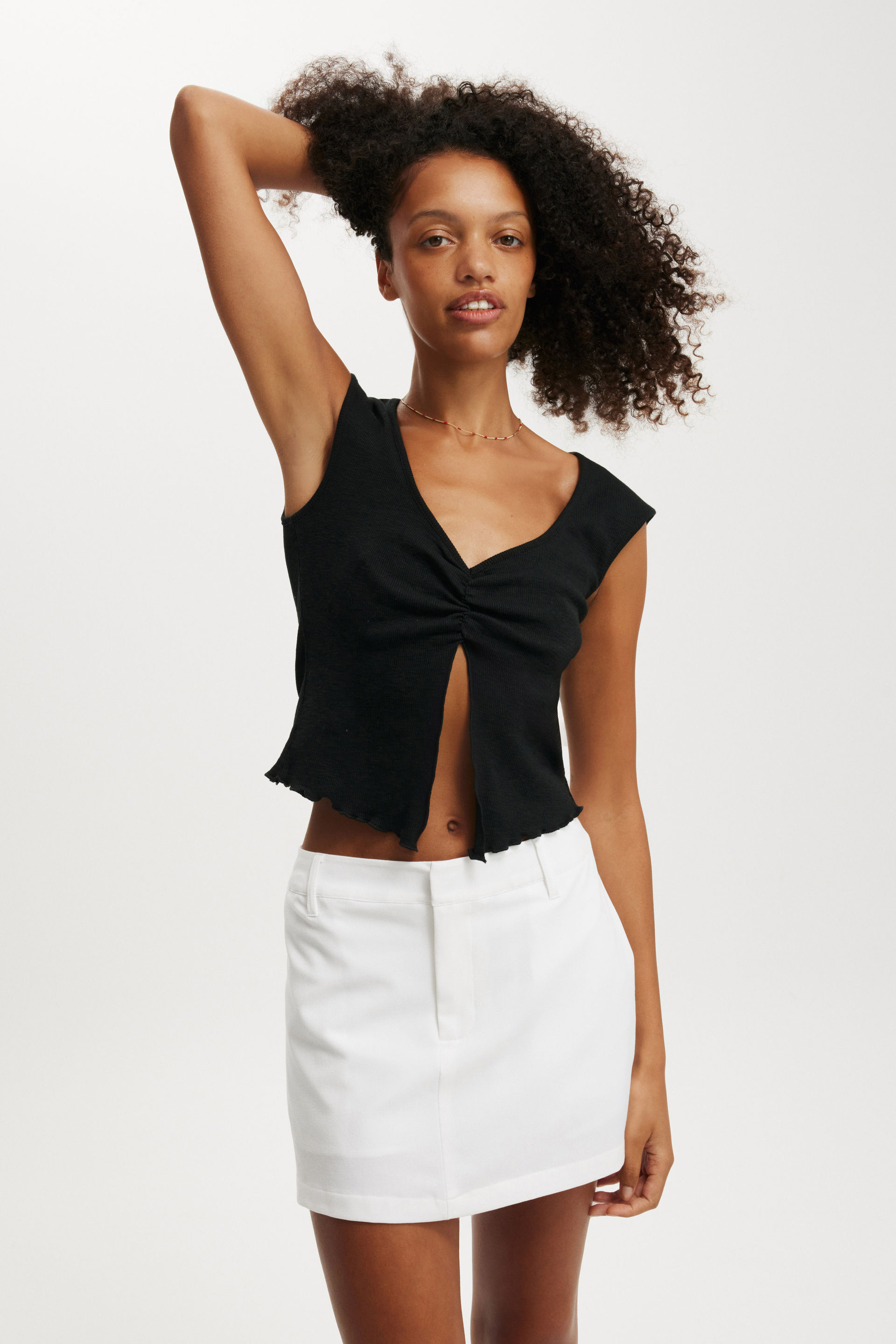 Luis Suiting Mini Skort white