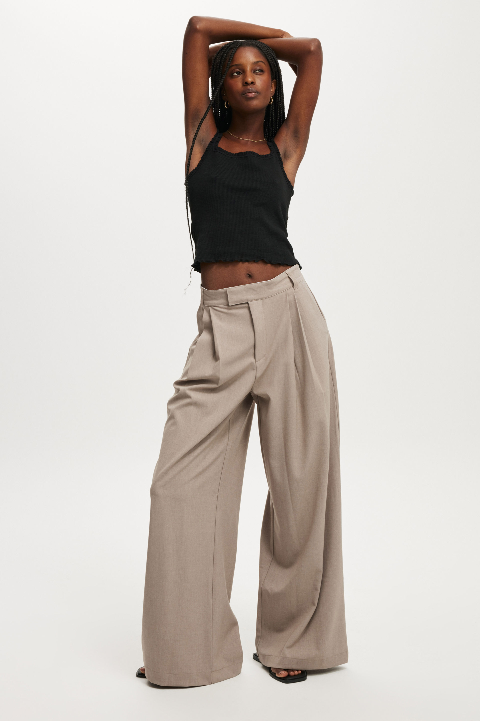 Izzy Pleated Suiting Pant taupe marle 1 3725-izzy-pleated-suiting-pant-taupe-marle-1.jpg