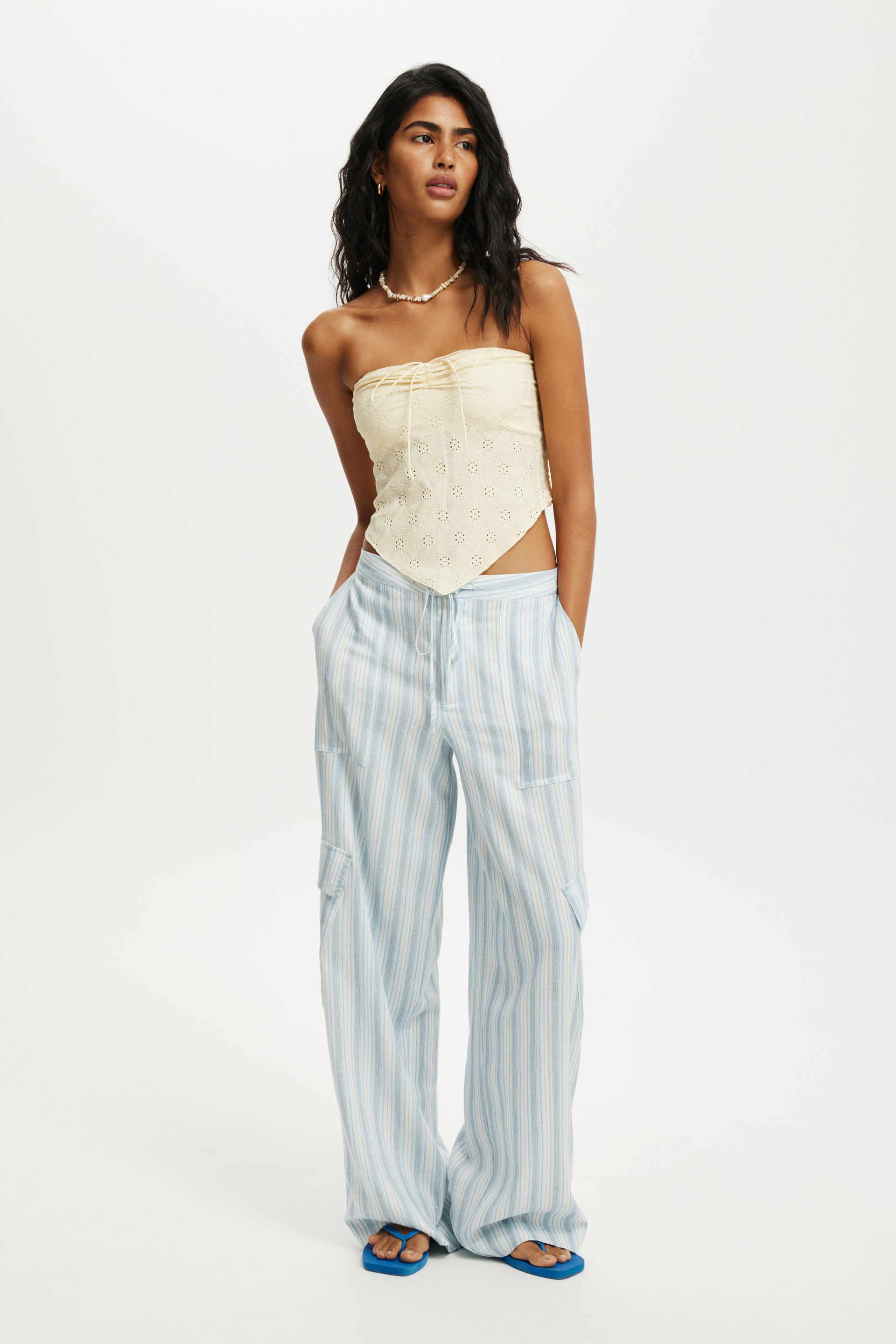 Haven Utility Pant ava stripe blue