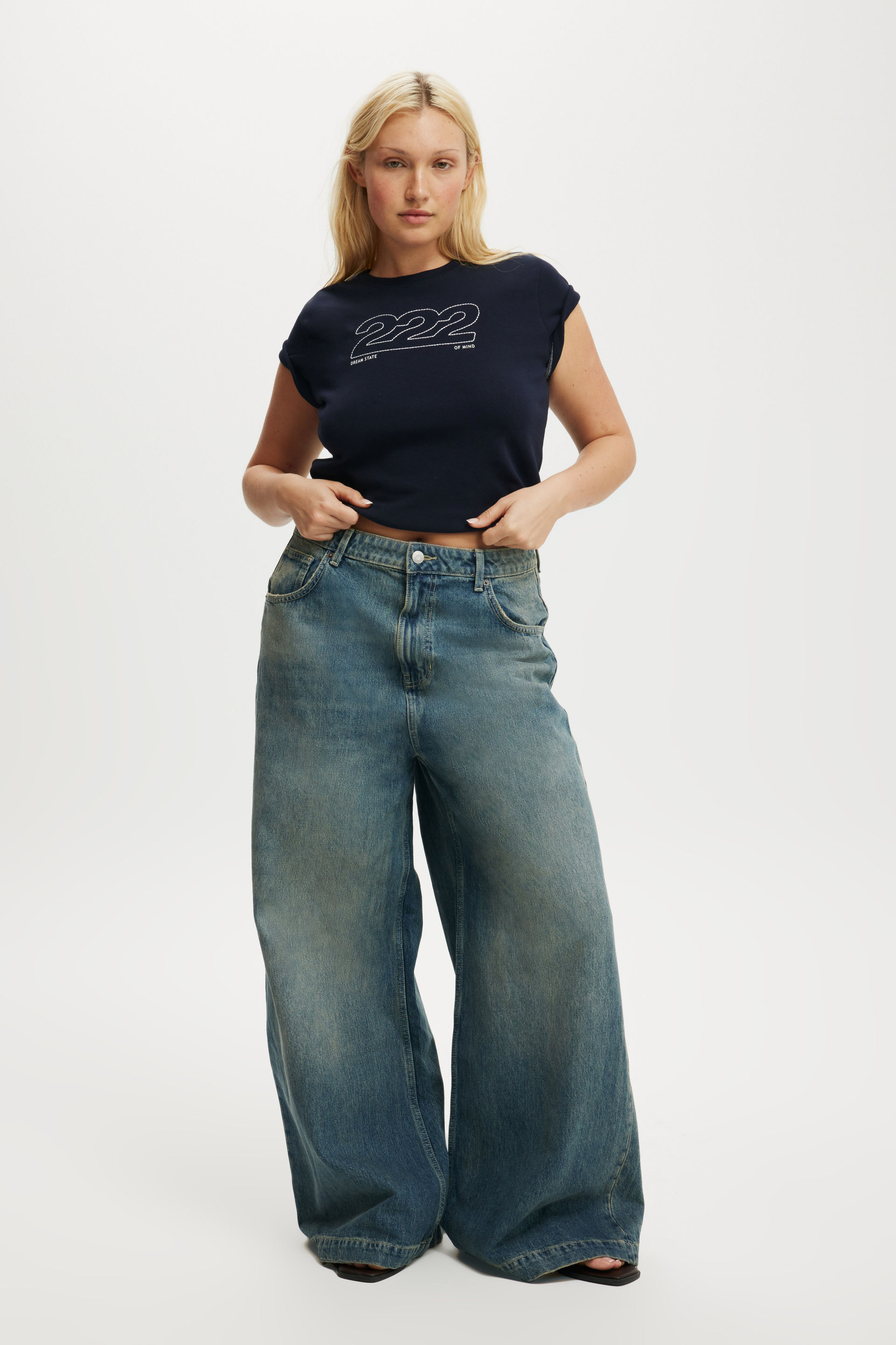 91 Wide Jean britney blue