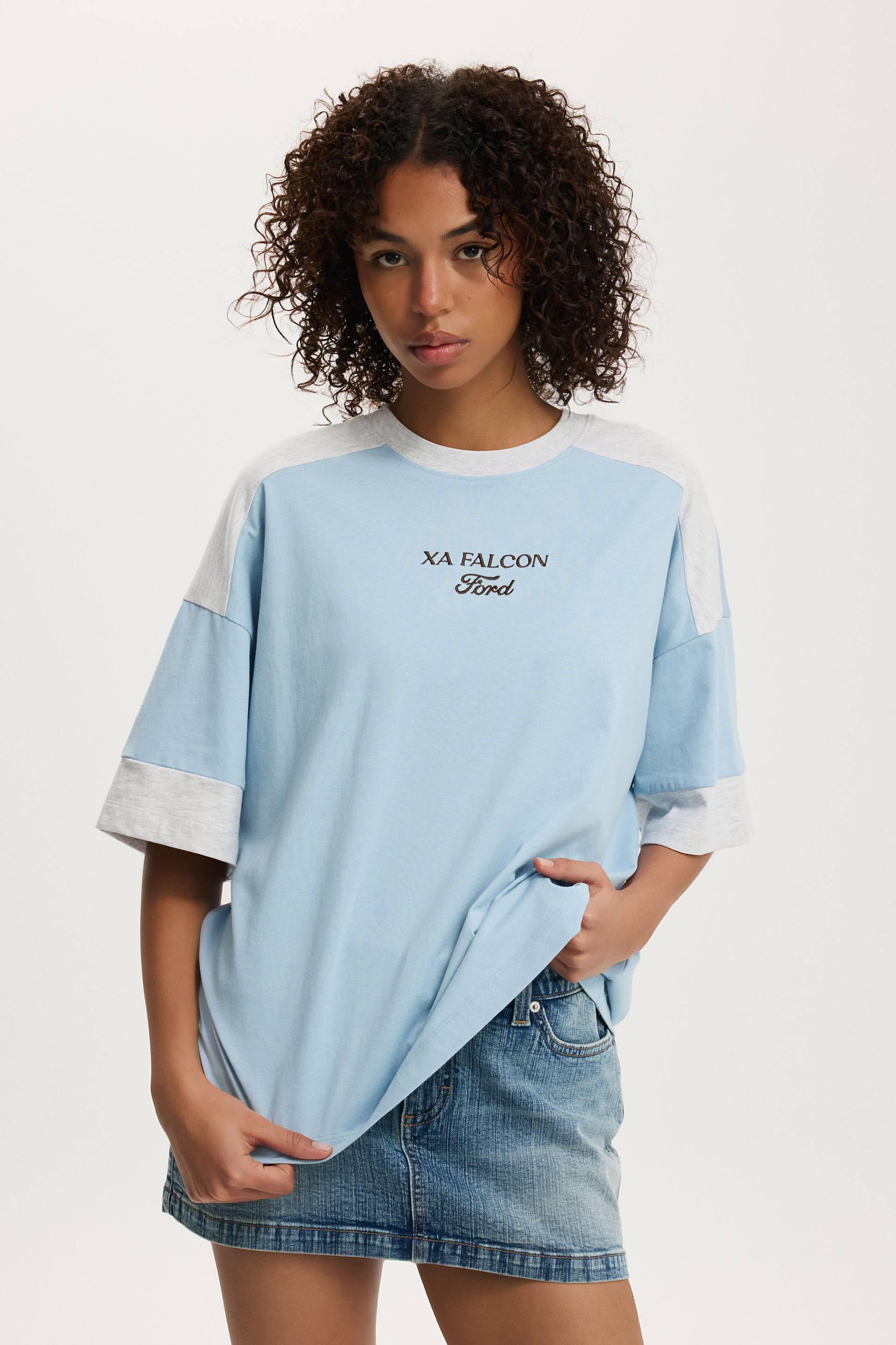 Ford Oversized Tee lcn ford xa falcon 1972 seren blu/ sft gry ma