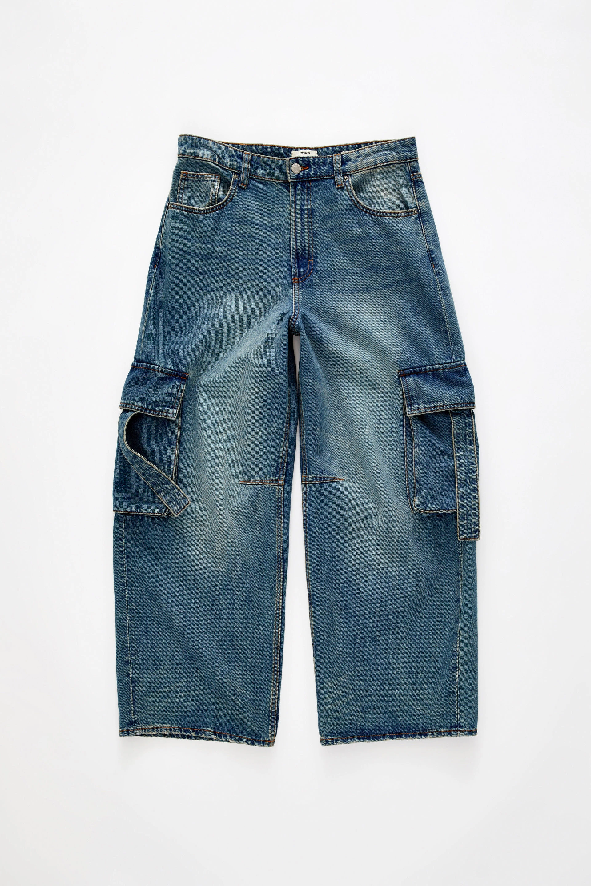 Boyfriend Super Baggy Jean cargo otis blue