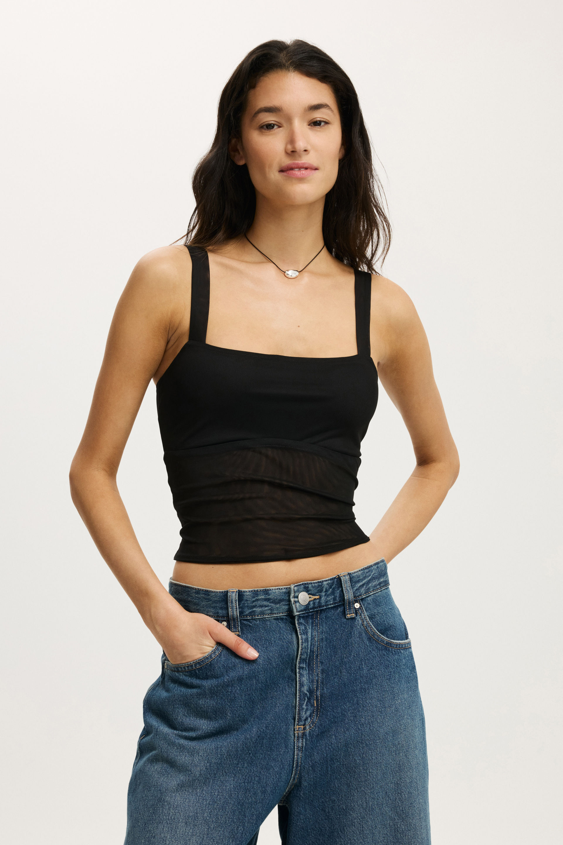 Brooke Mesh Cami black