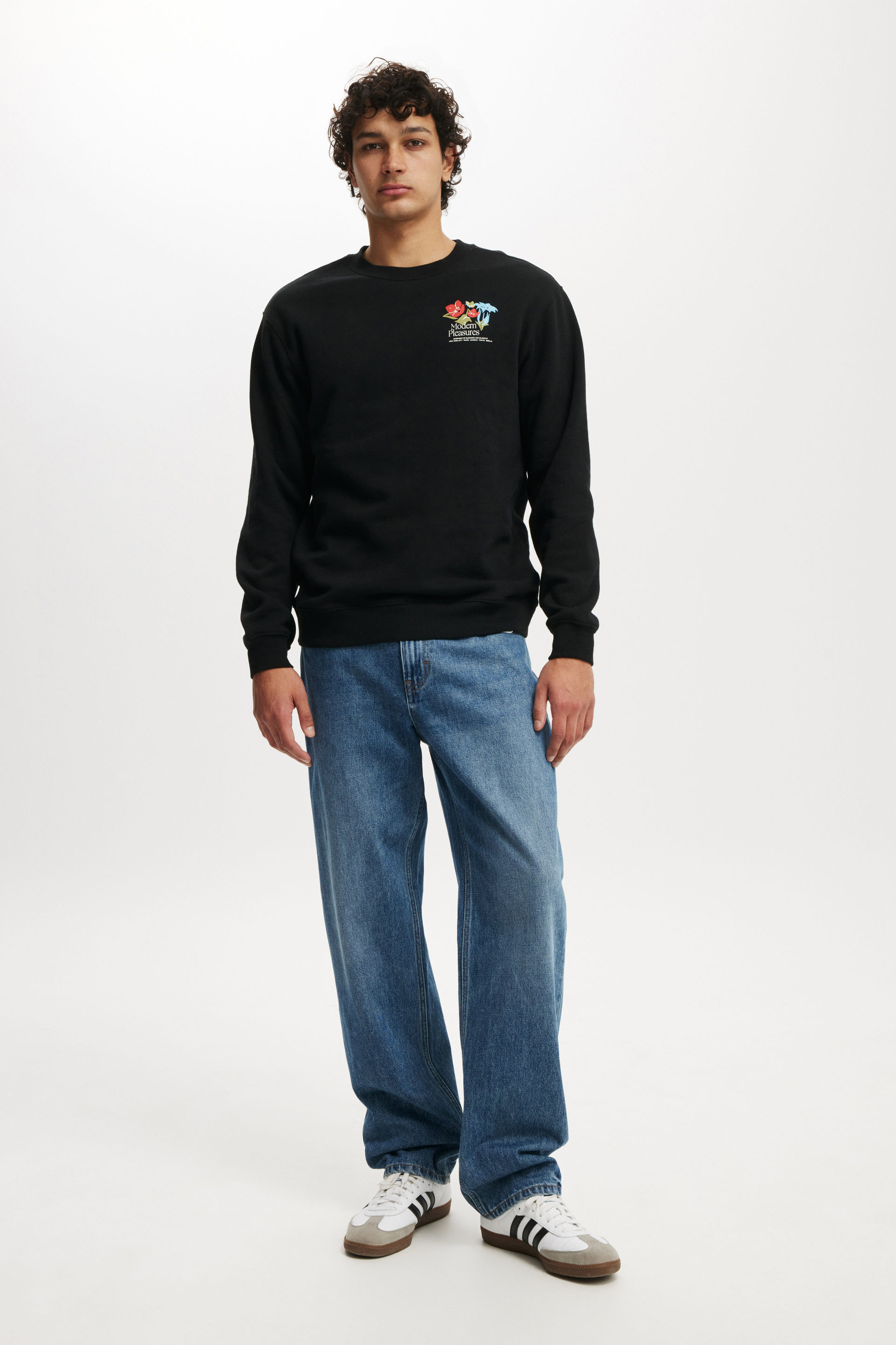 Graphic Crew Fleece black/modern