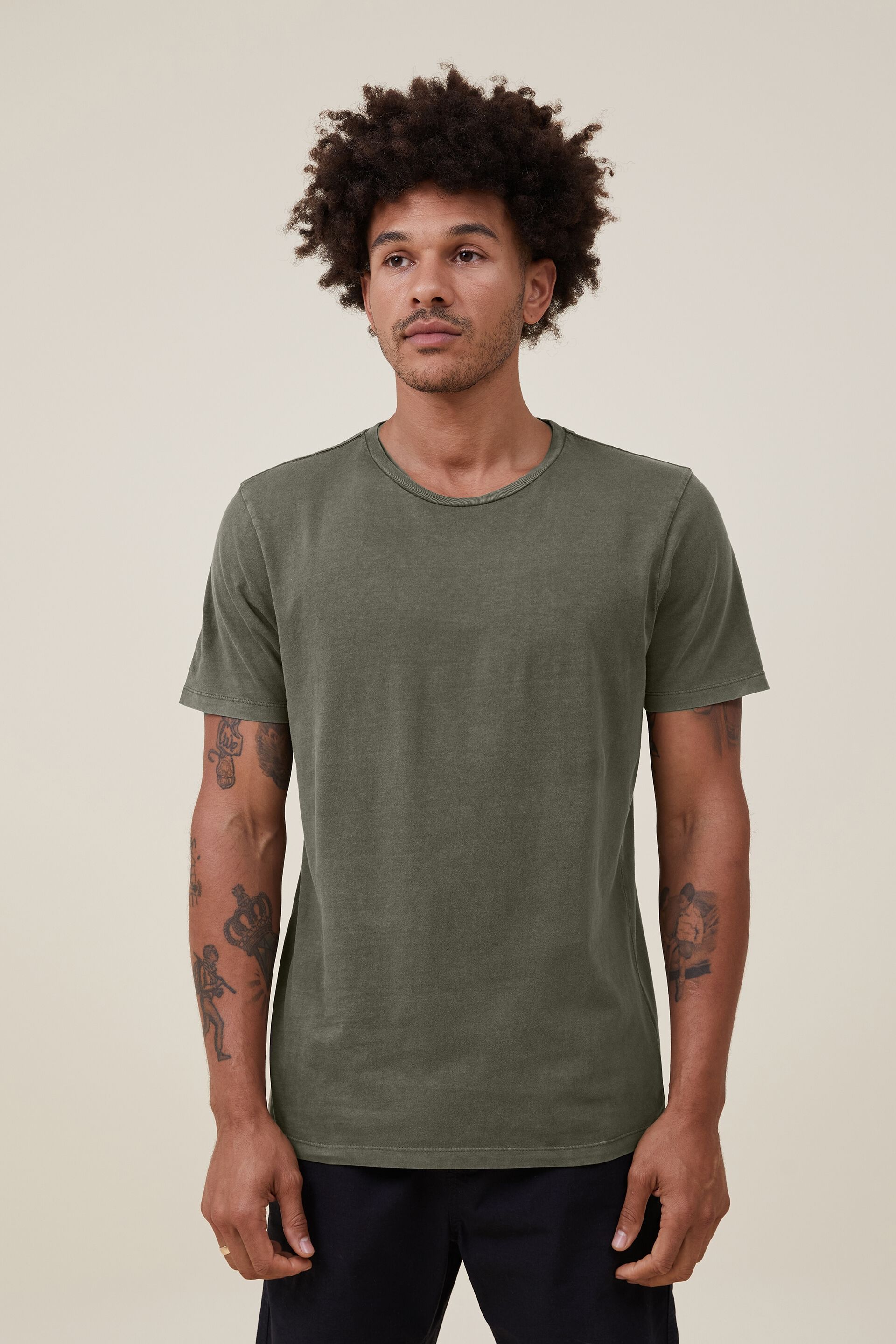 Organic Regular Fit Crew T-Shirt military