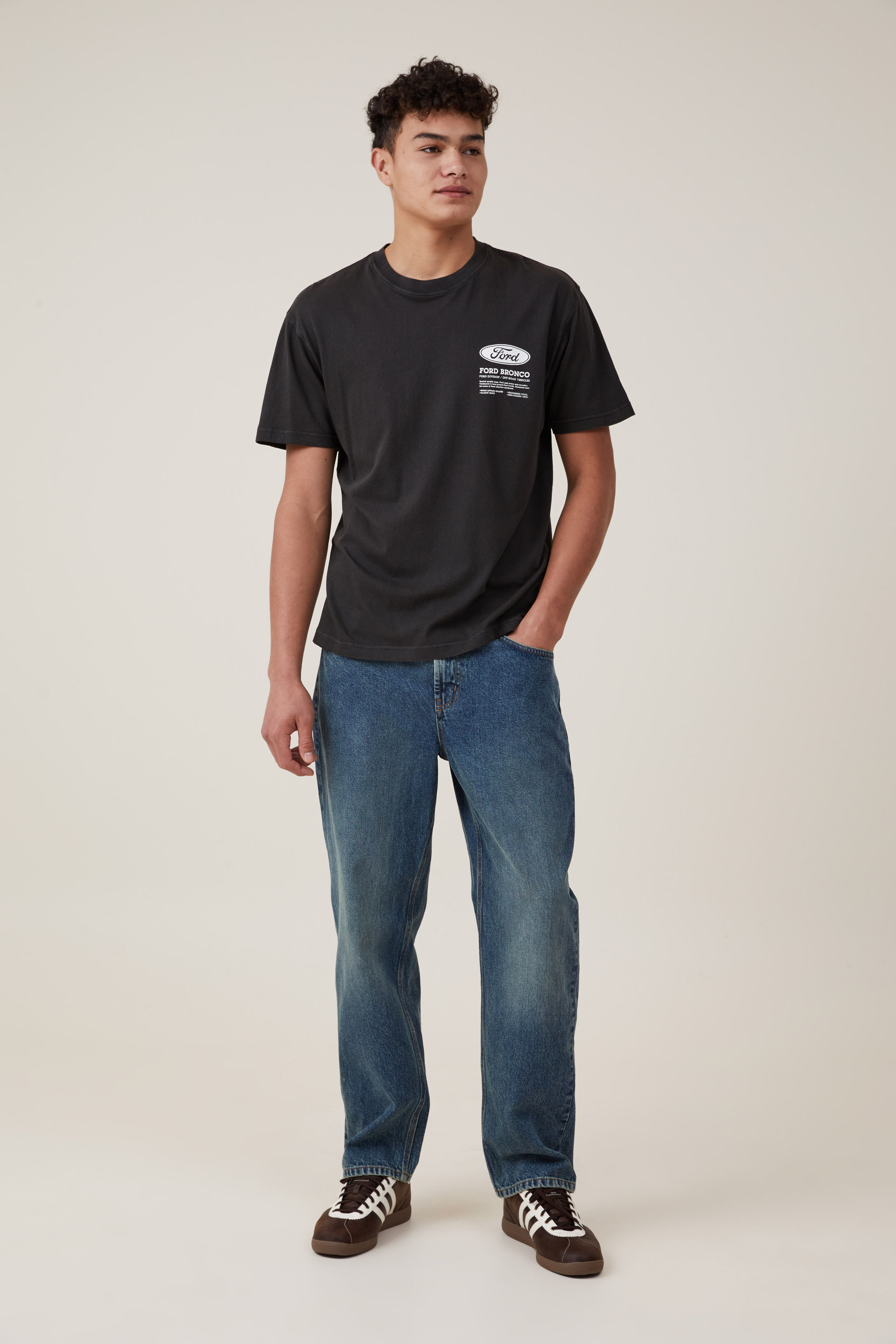 Ford Loose Fit T-Shirt lcn ford washed black/bronco