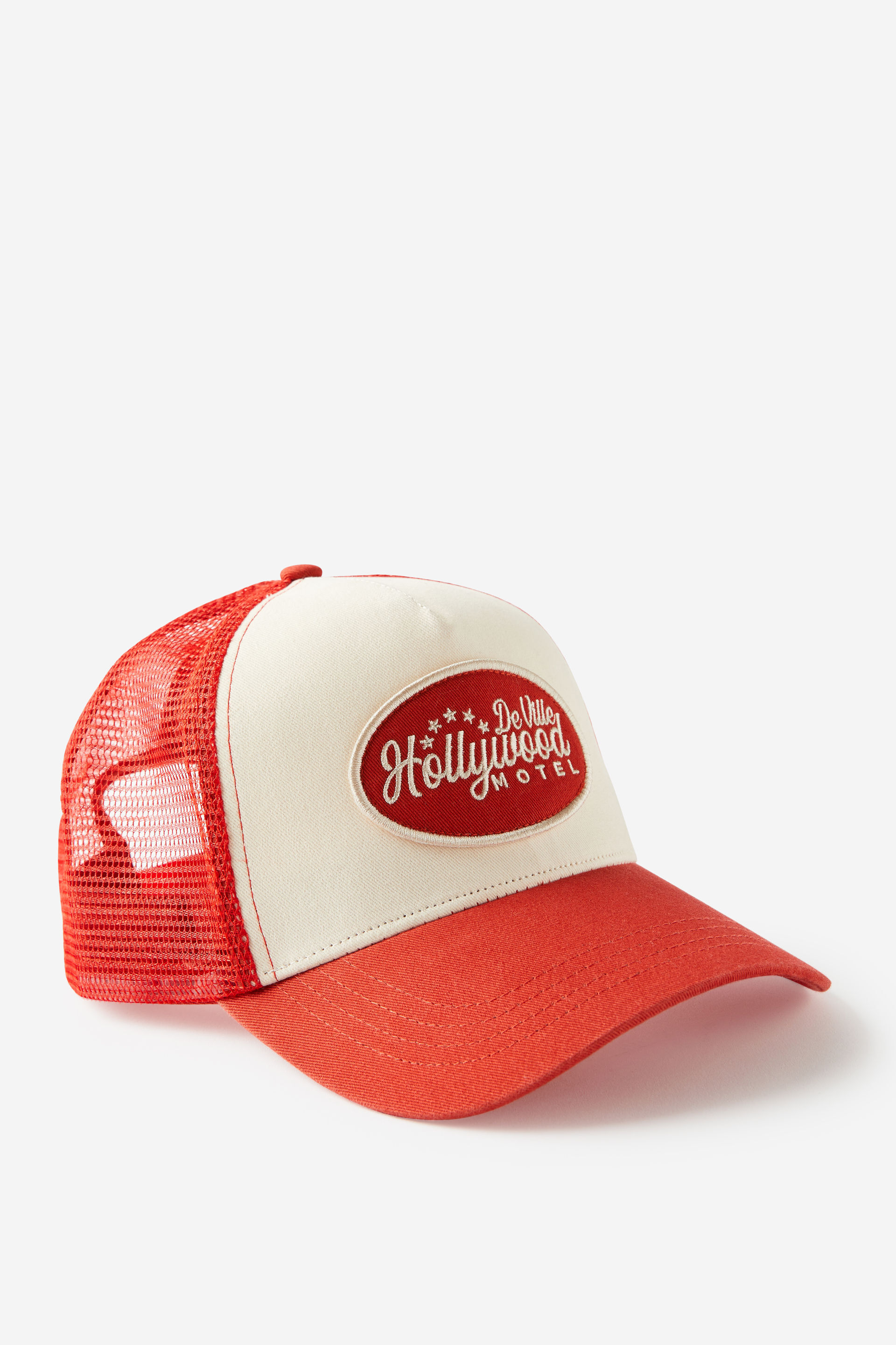 Trucker Hat dusty cream/vintage red/hollywood