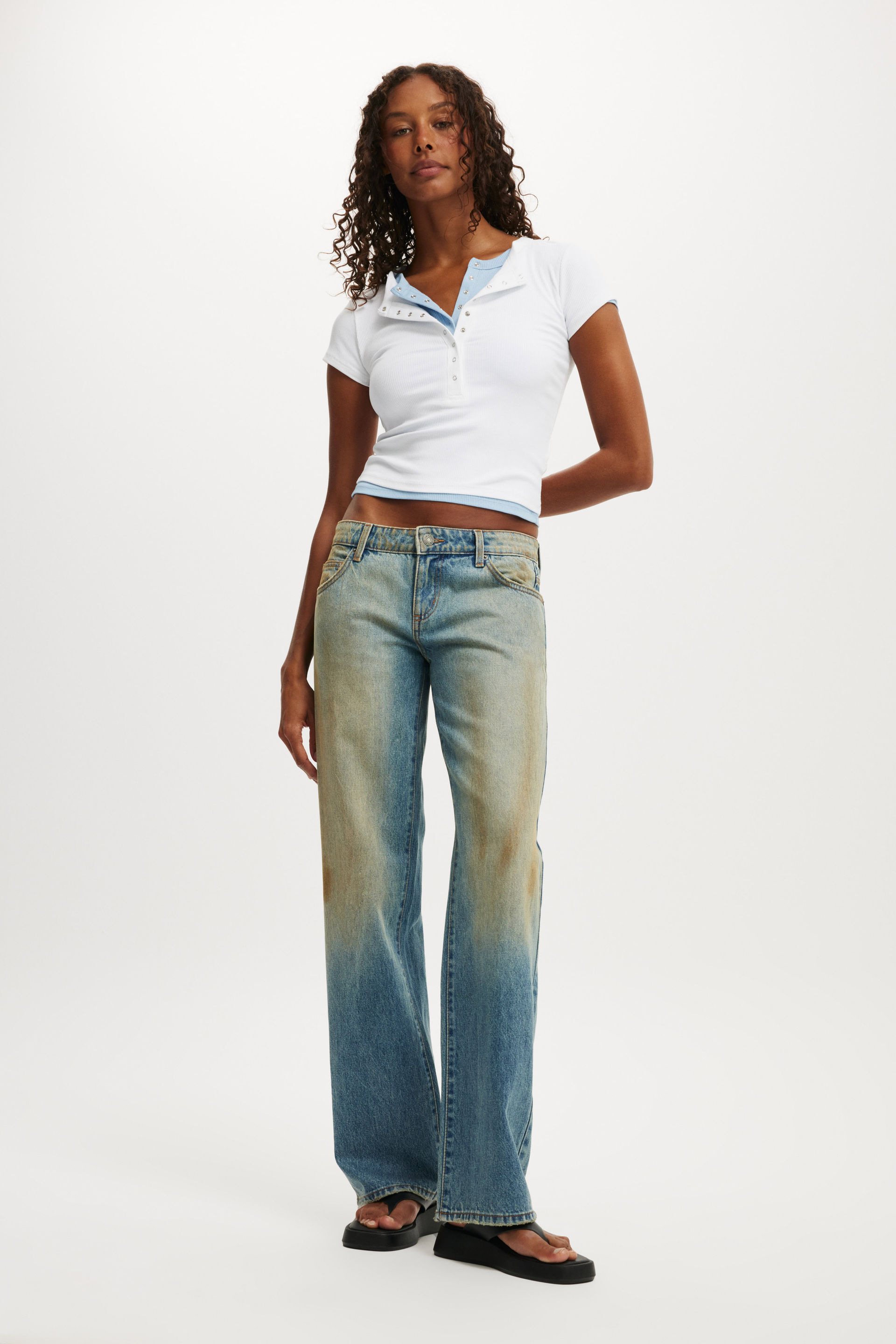 Low Rise Straight Jean stefani blue