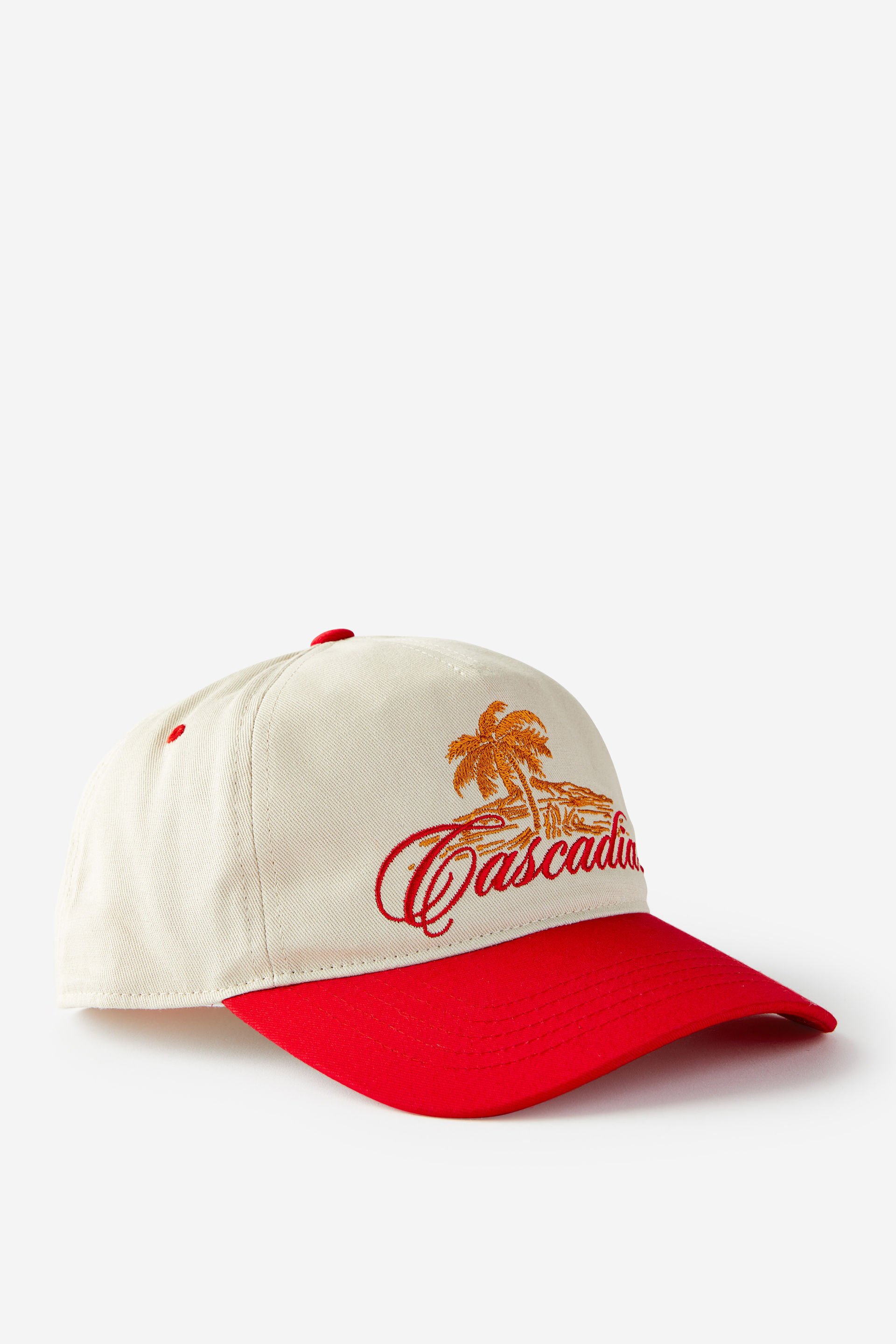 5 Panel Hat bone/cherry red/cascadia
