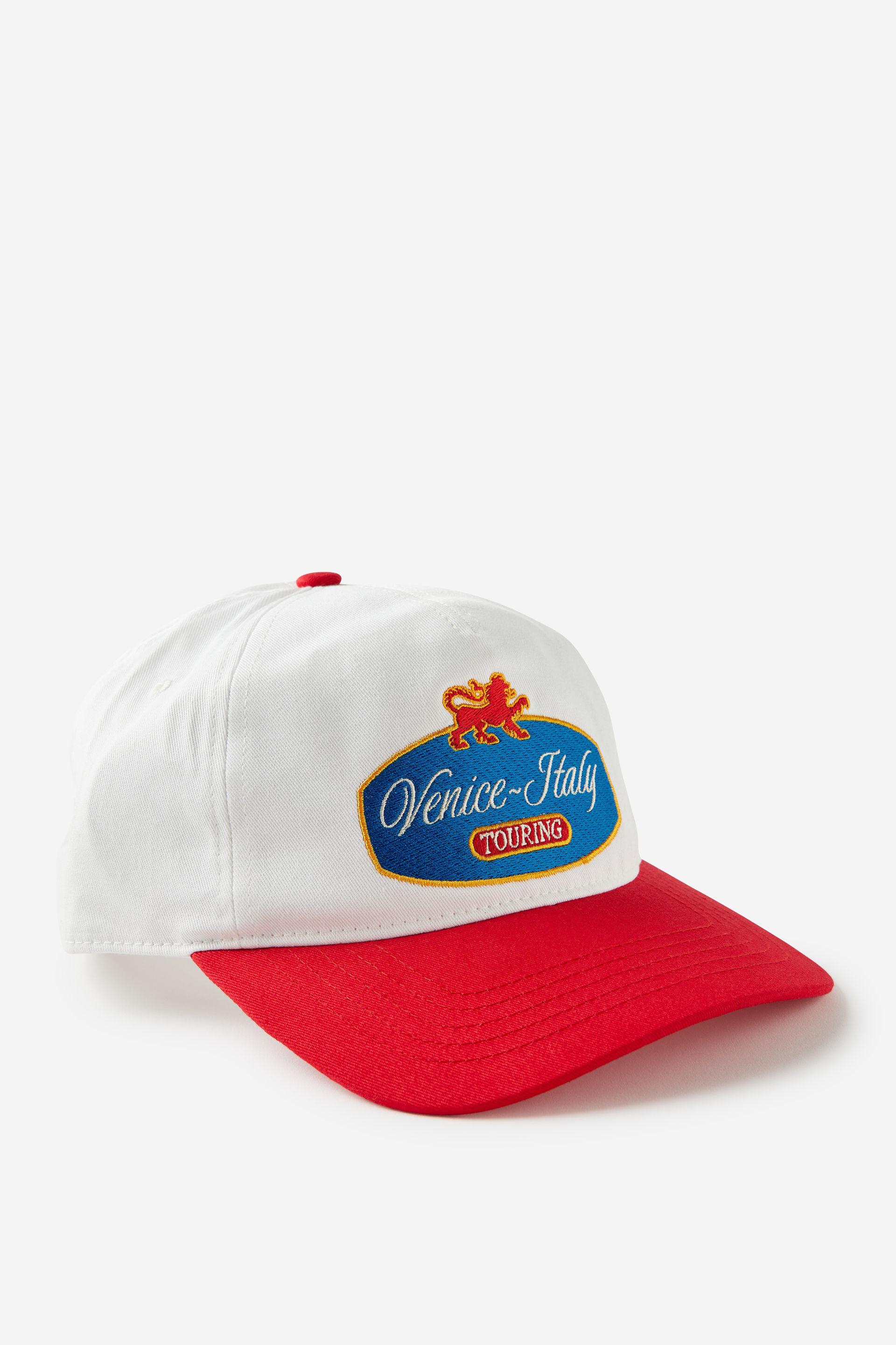 5 Panel Hat white/cherry red/venice