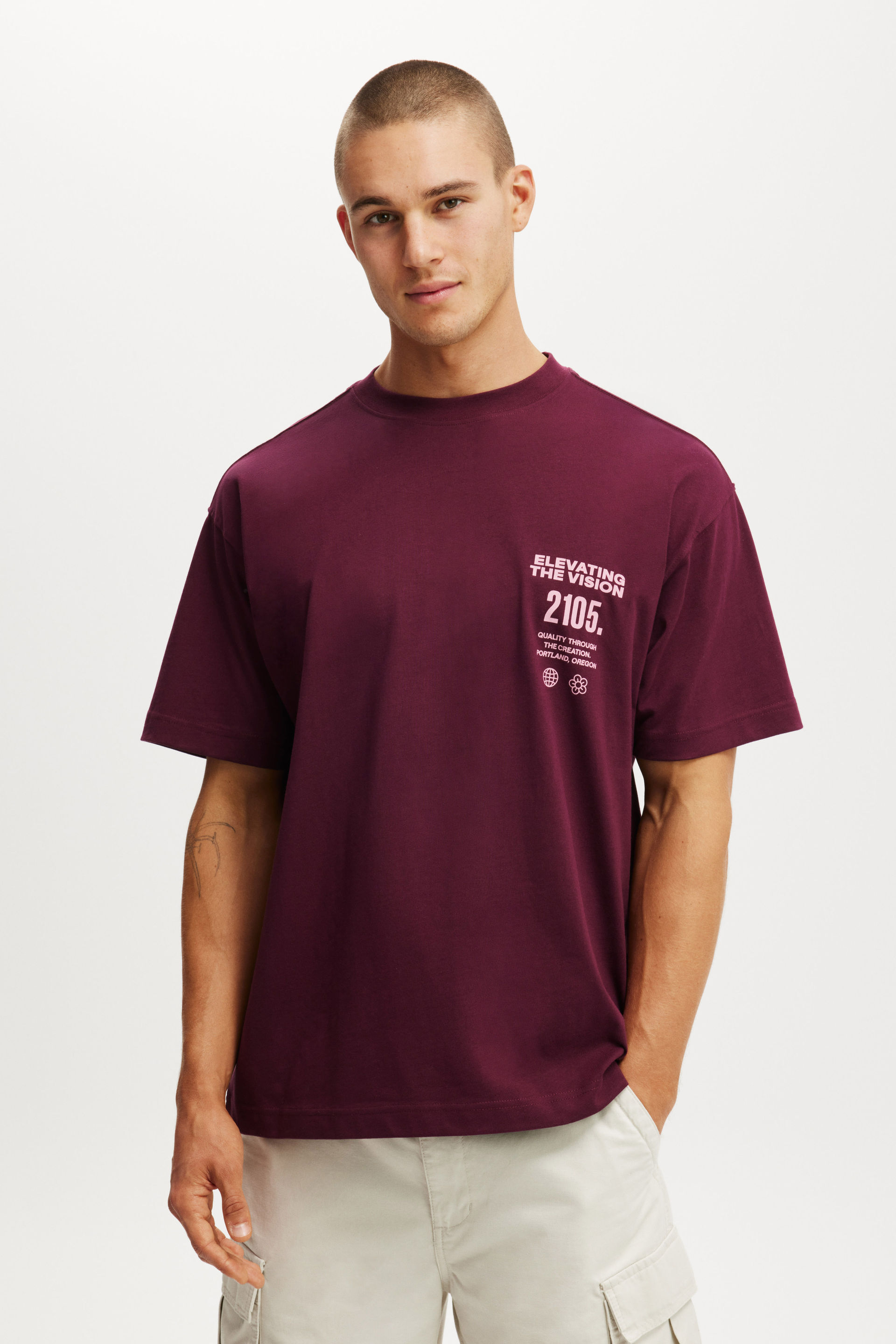 Box Fit Text T-Shirt velvet plum/elevating the vision 1 5284-box-fit-text-t-shirt-velvet-plum-elevating-the-vision-1.jpg