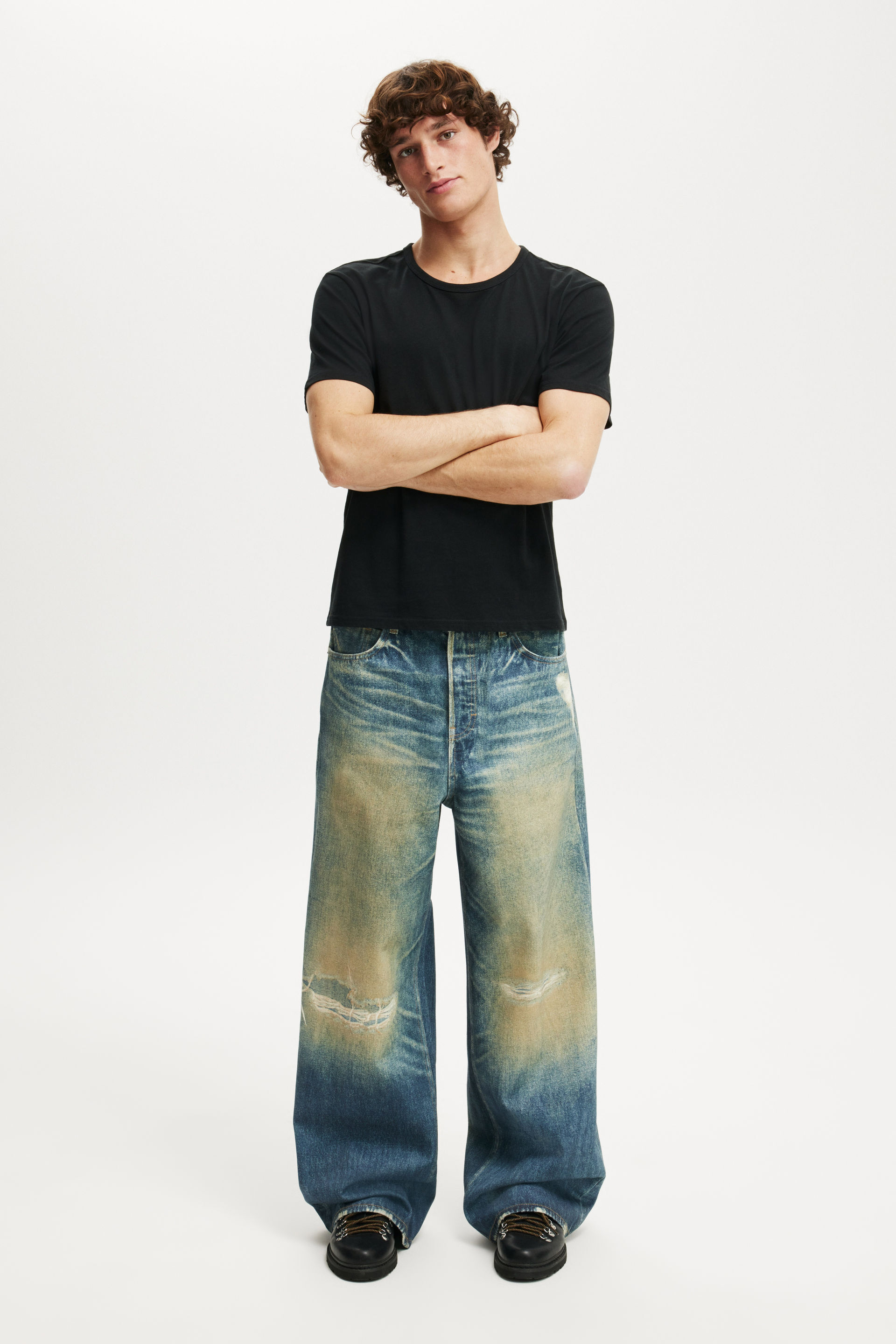 Super Baggy Jean digital rips blue