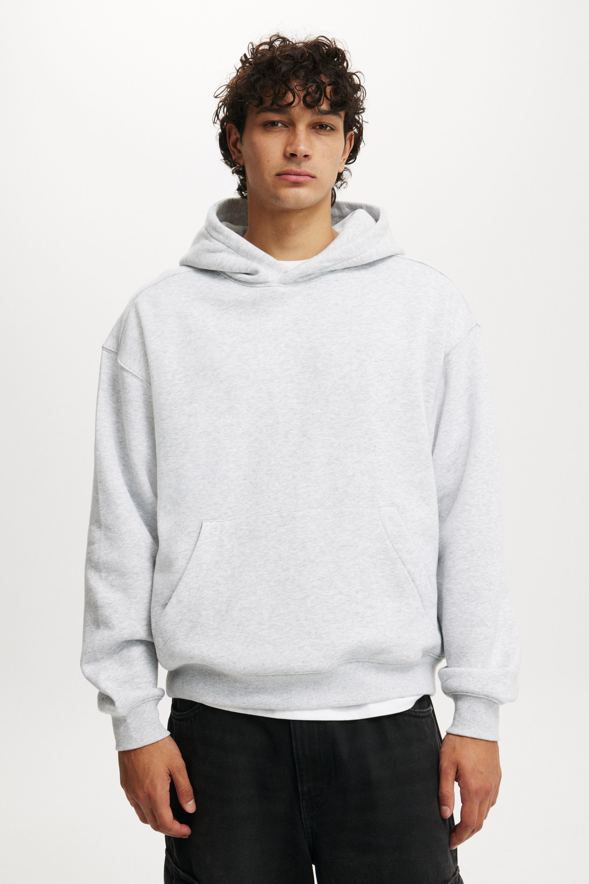 Box Fit Hoodie grey marle