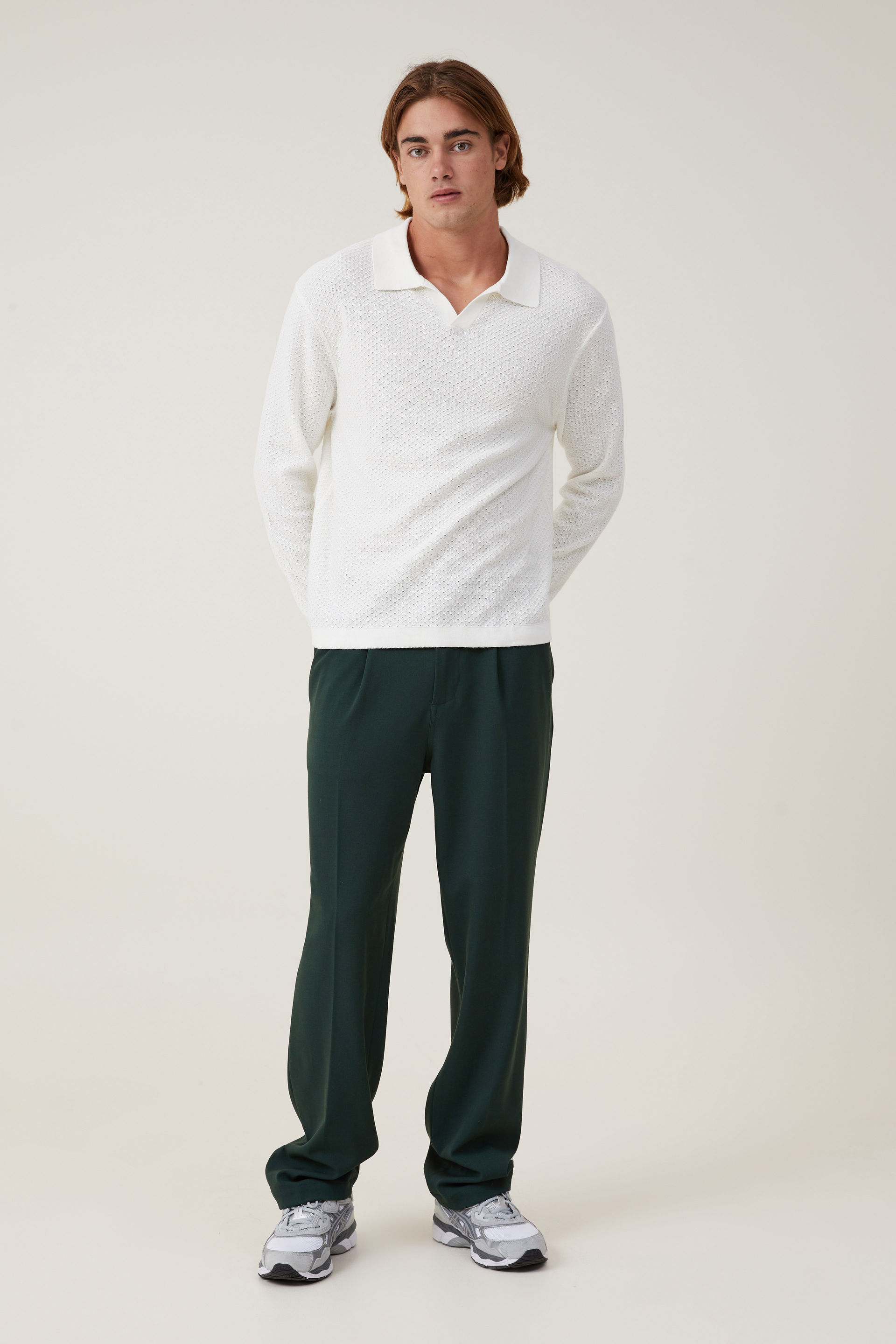 Relaxed Pleated Pant deep teal