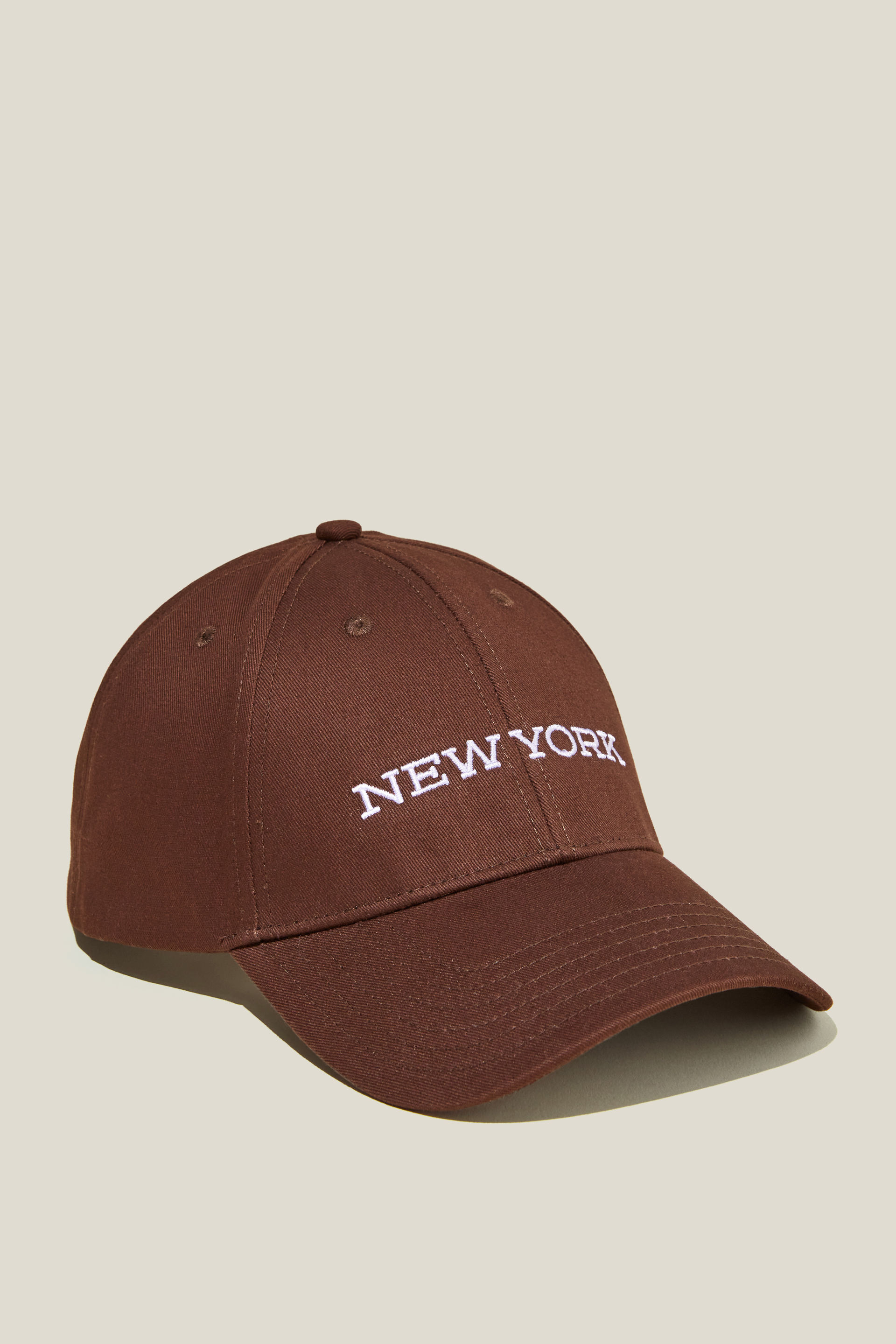 6 Panel Baseball Cap chocolate/new york