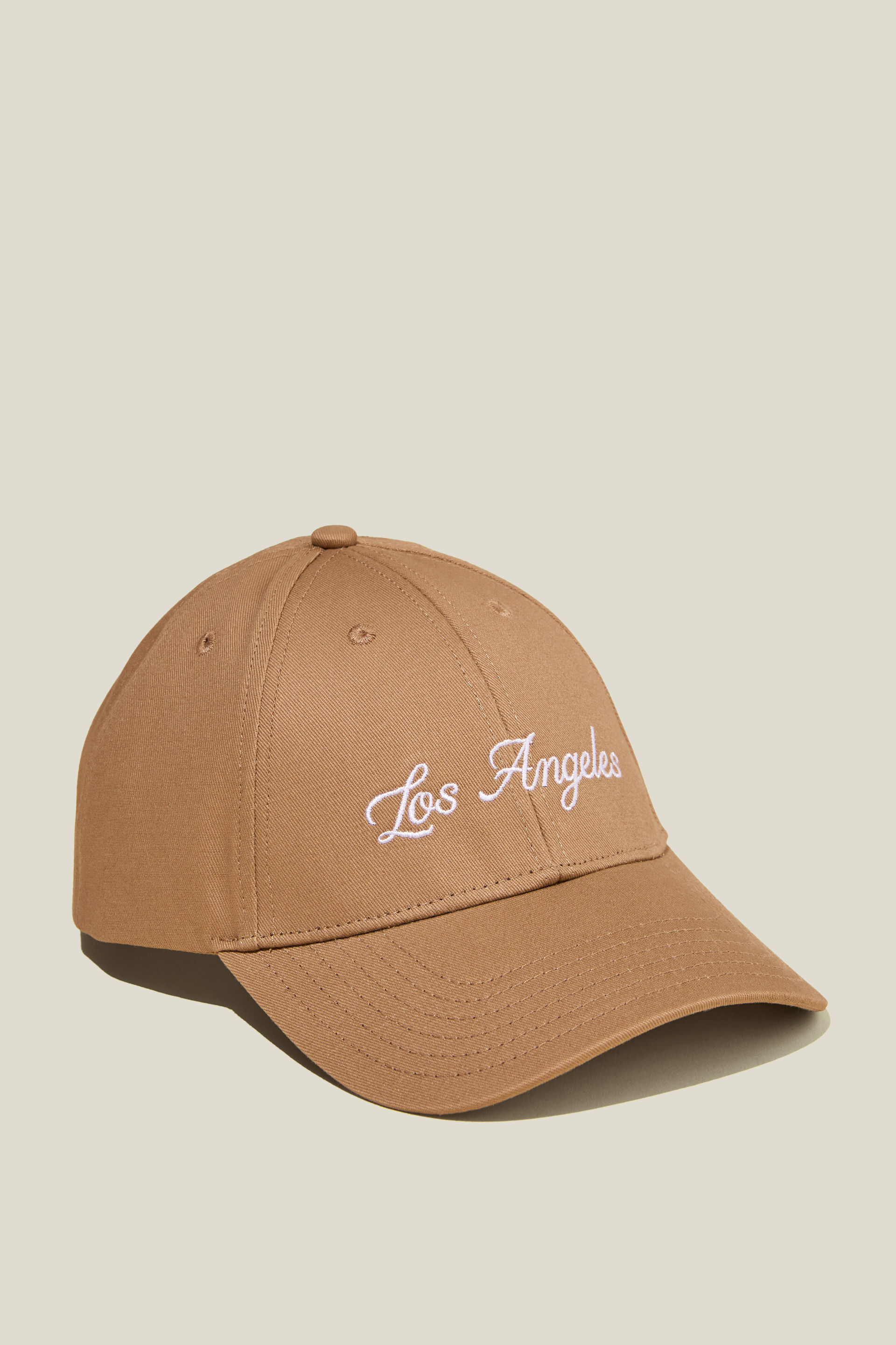 6 Panel Baseball Cap tan/los angeles