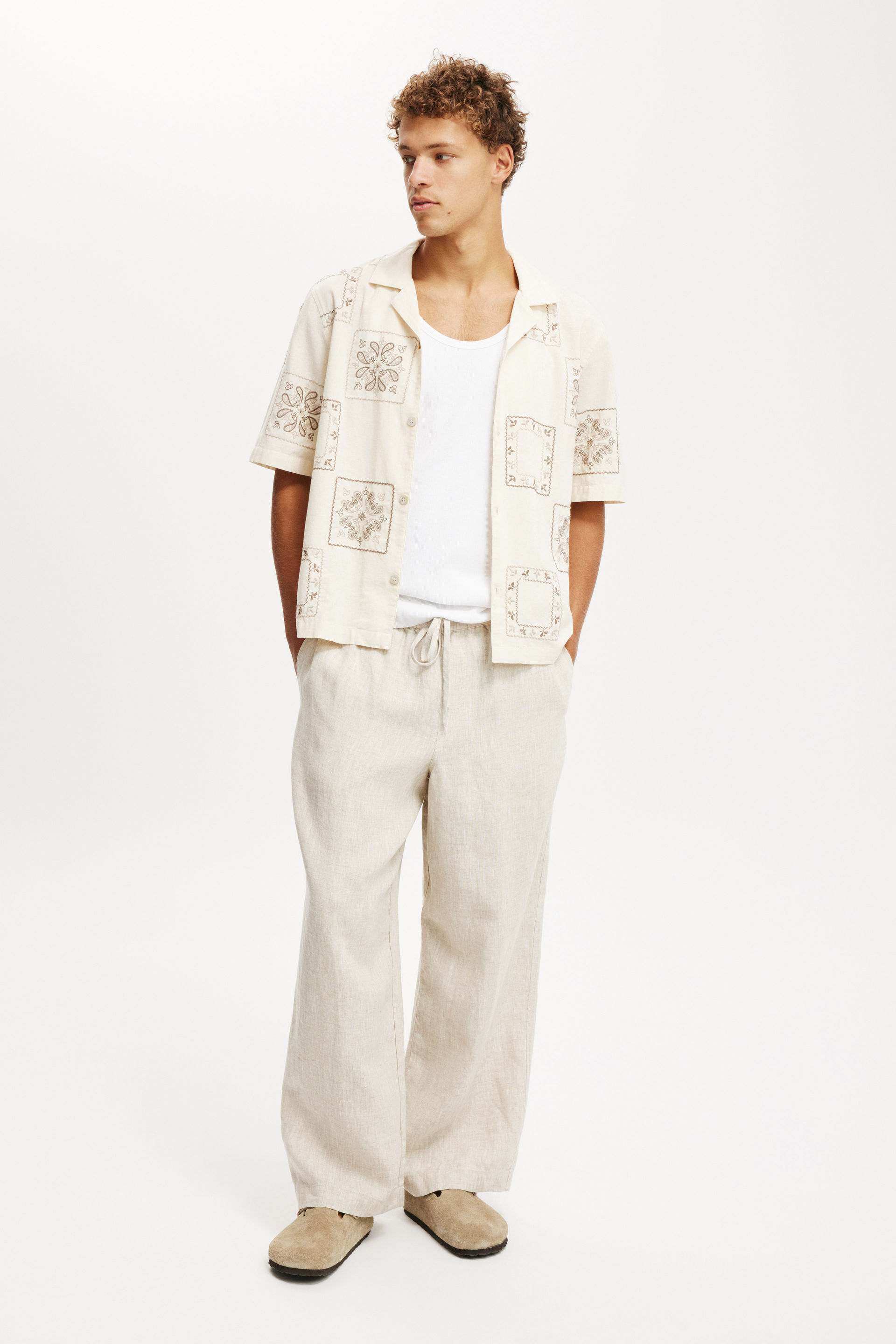 Super Baggy Linen Pant oatmeal