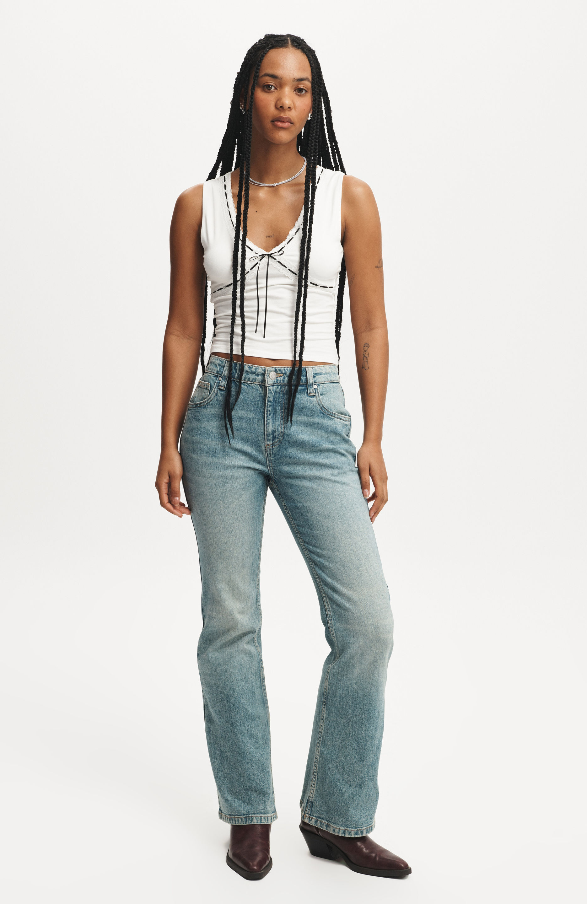Stretch Bootcut Flare Jean jewel blue