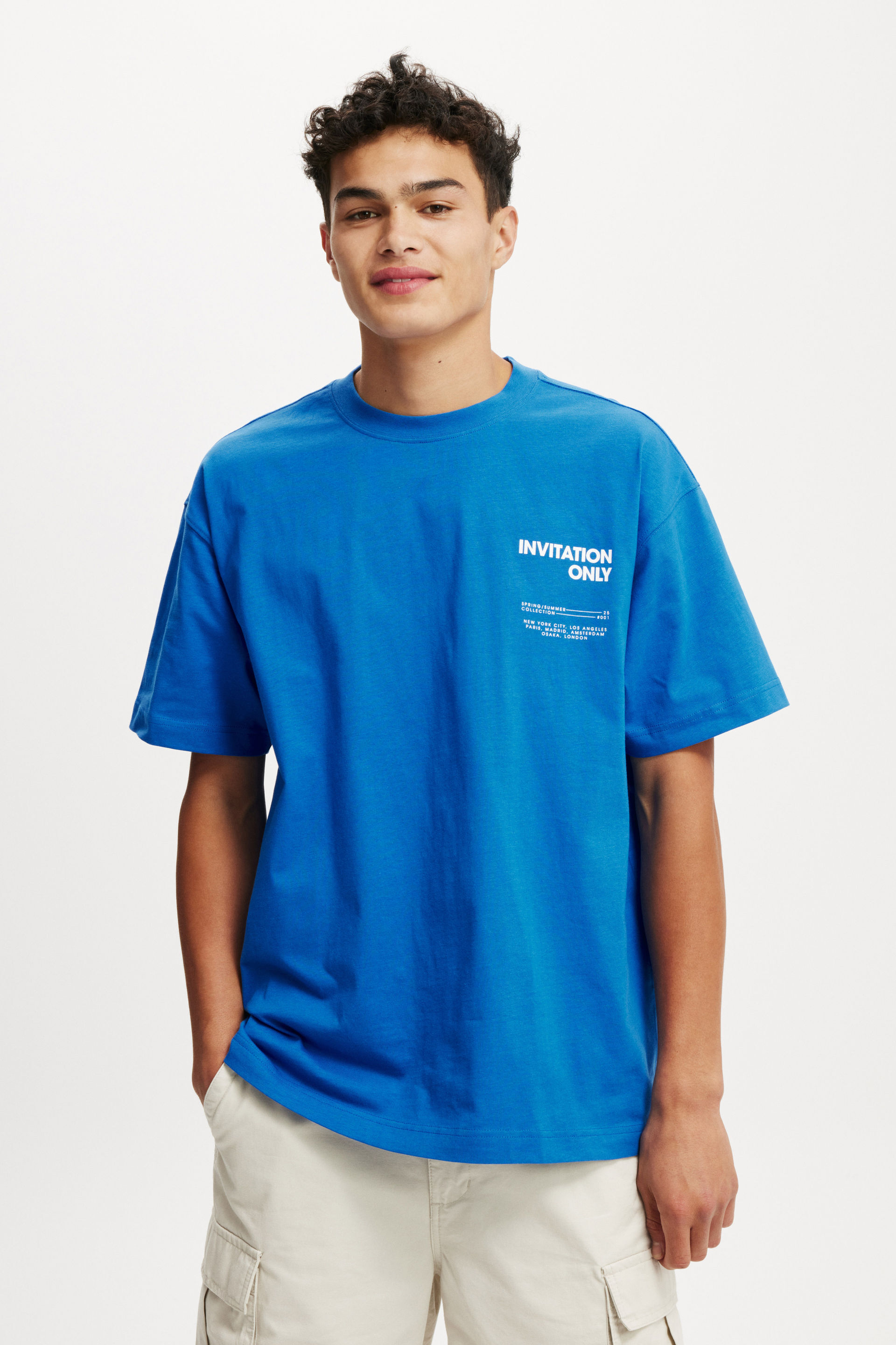 Box Fit Easy T-Shirt electric blue/invitation only