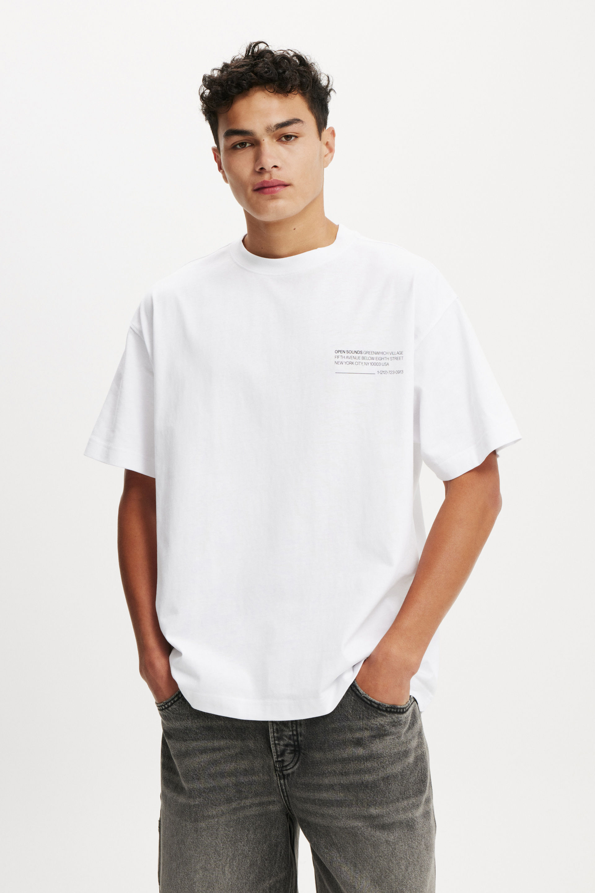 Box Fit Easy T-Shirt white/open sounds
